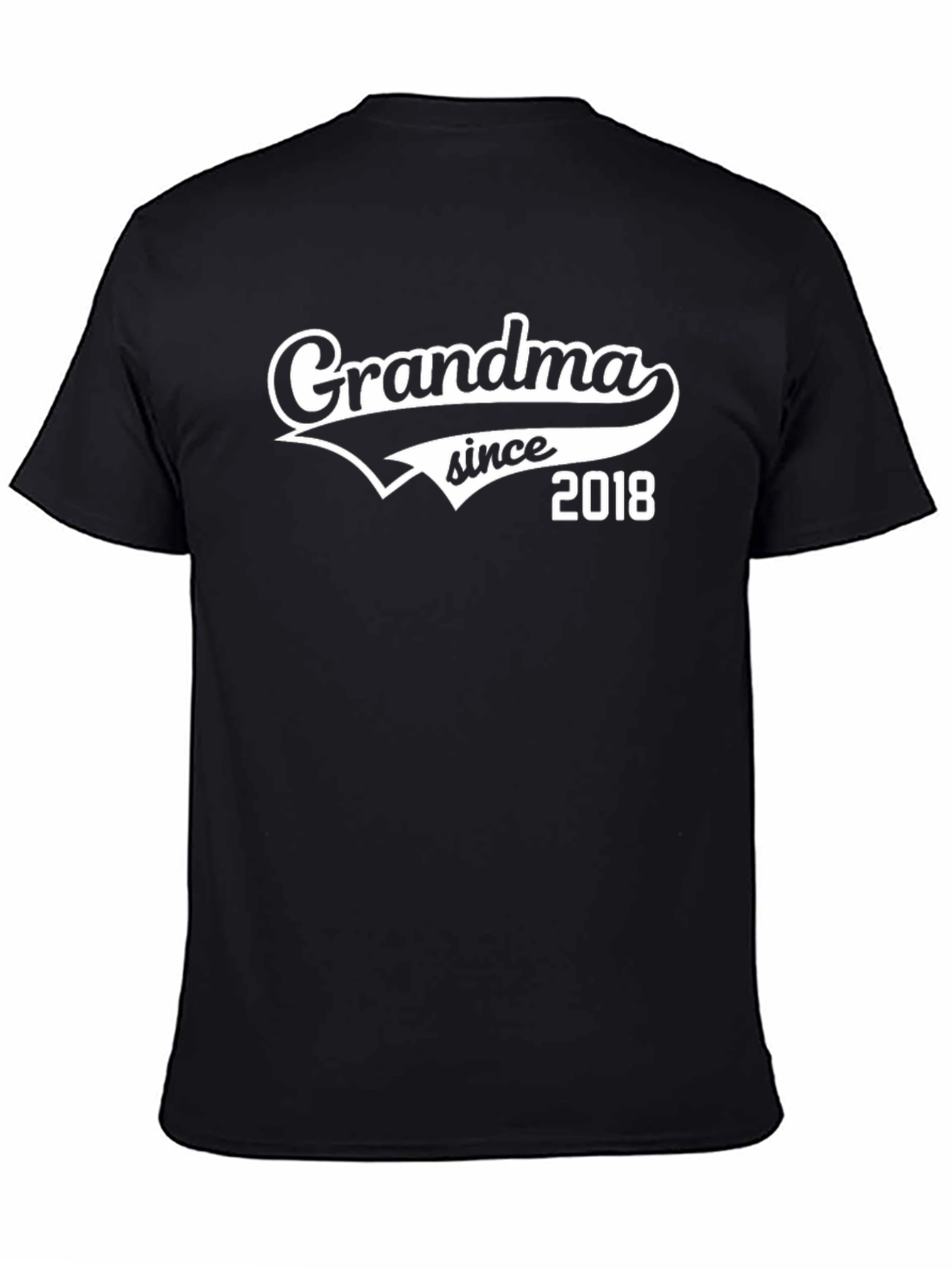 Grandma Since 2018 Black T-Shirt