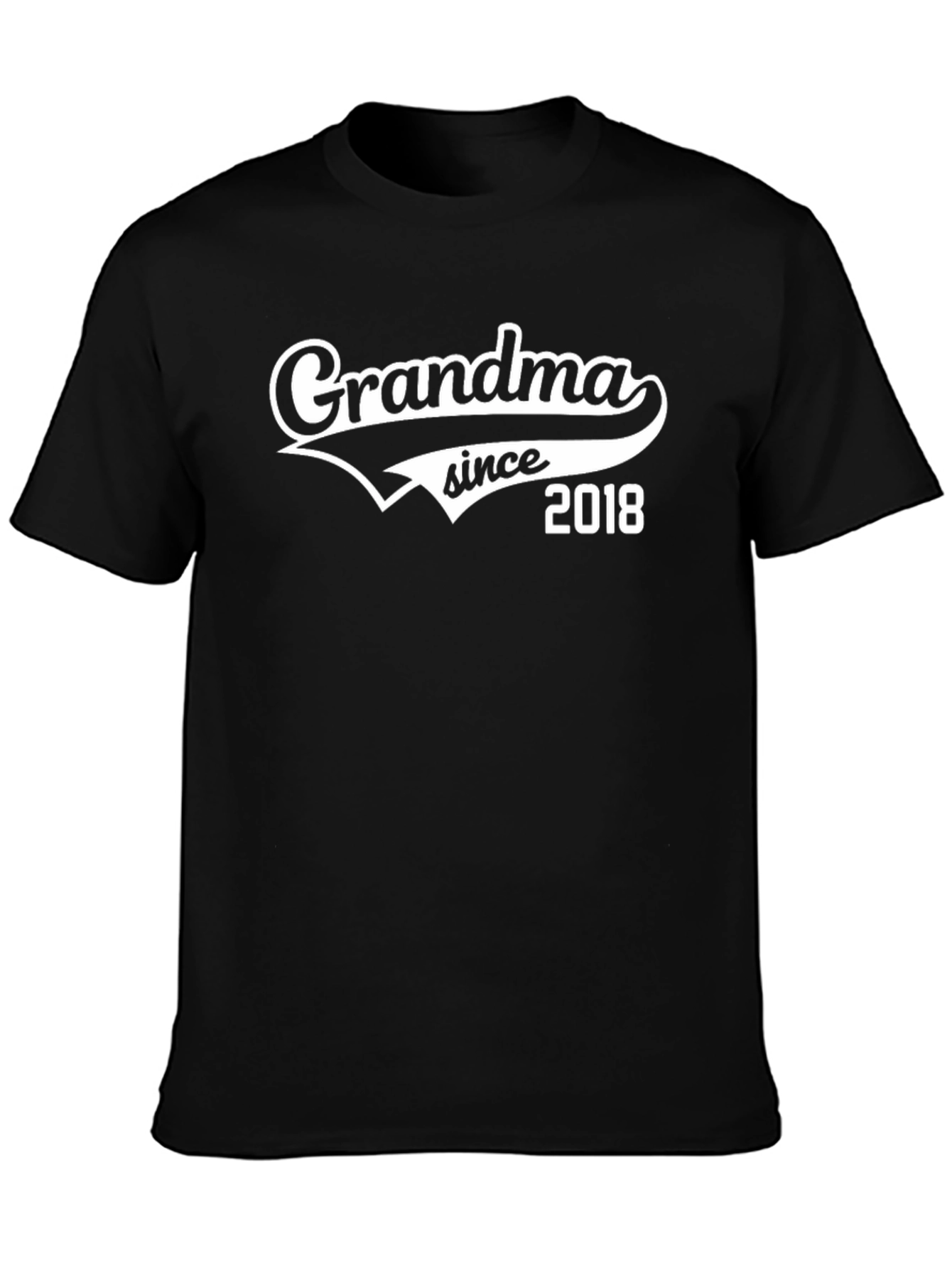 Grandma Since 2018 Black T-Shirt