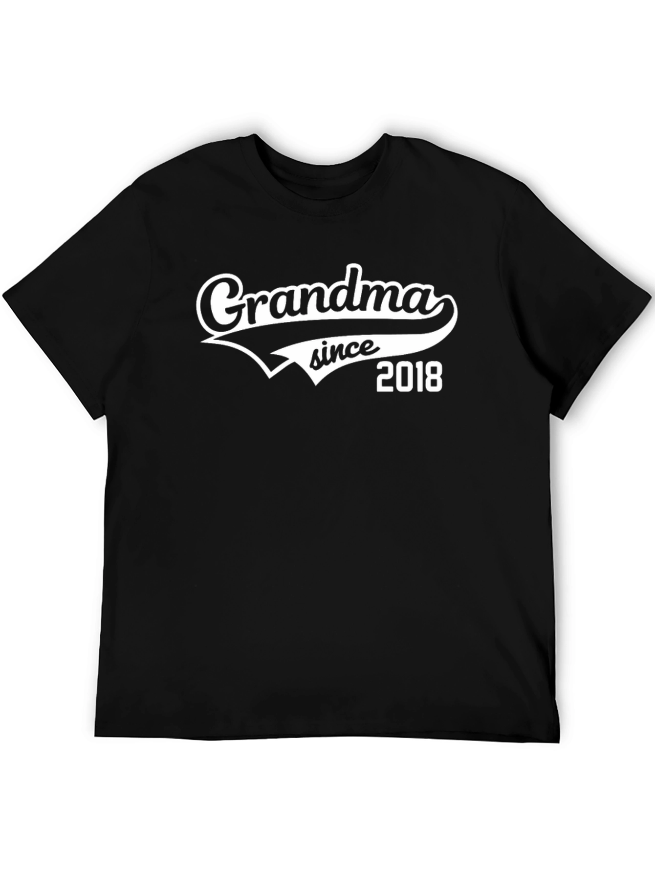 Grandma Since 2018 Black T-Shirt
