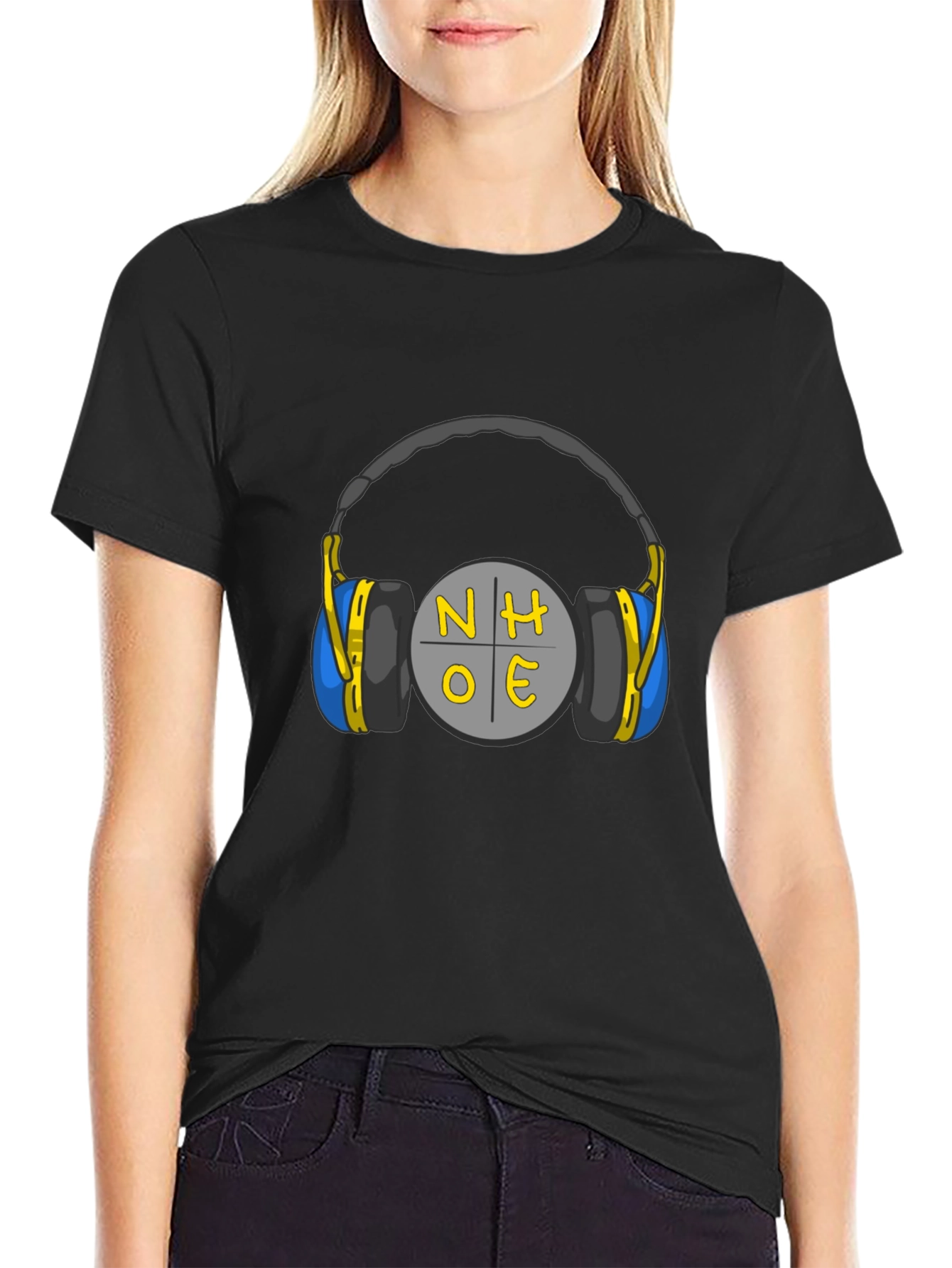 NH OE Headphones Graphic Tee - Black