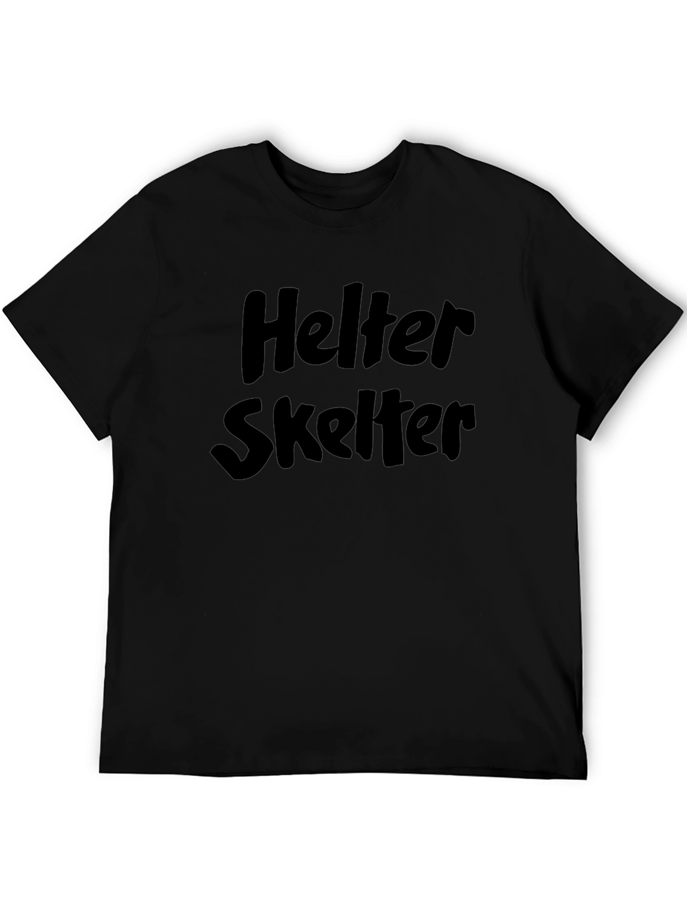 Helter Skelter Black Graphic Tee - Classic Rock Style