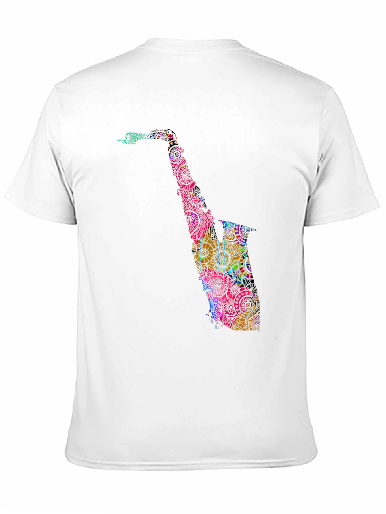 Saxophone Mandala Graphic Tee - Black