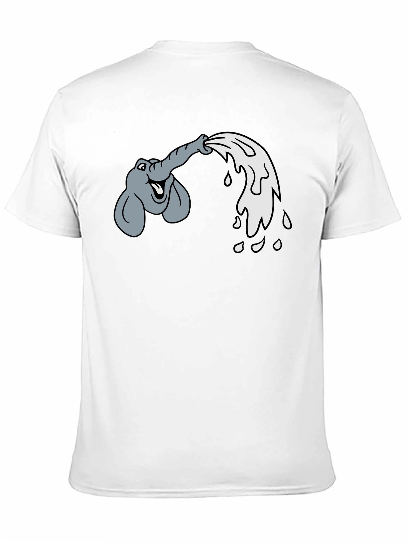Elephant Water Blast Graphic Tee - Black