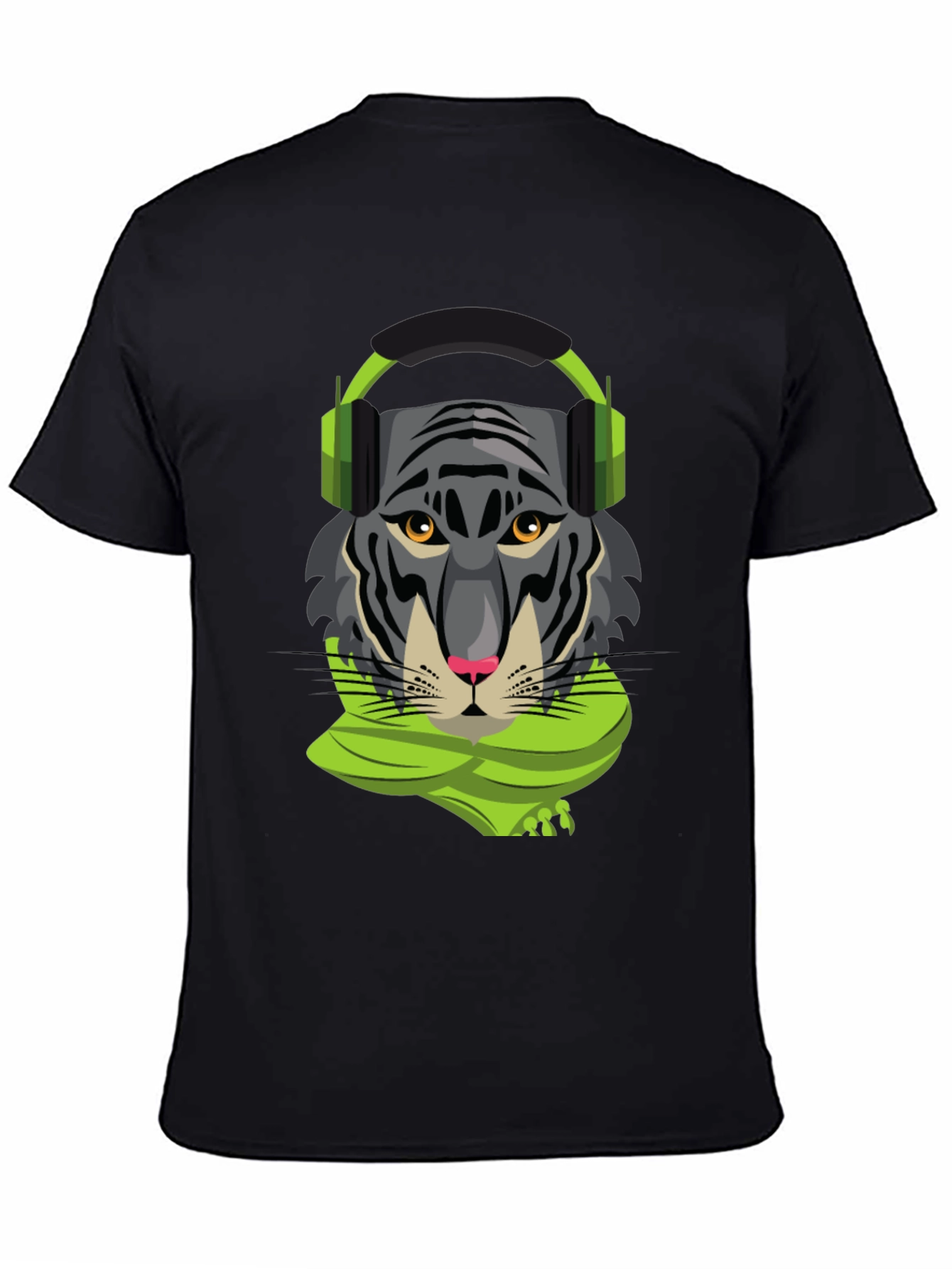 Tiger DJ Graphic Tee - Cool Animal Shirt