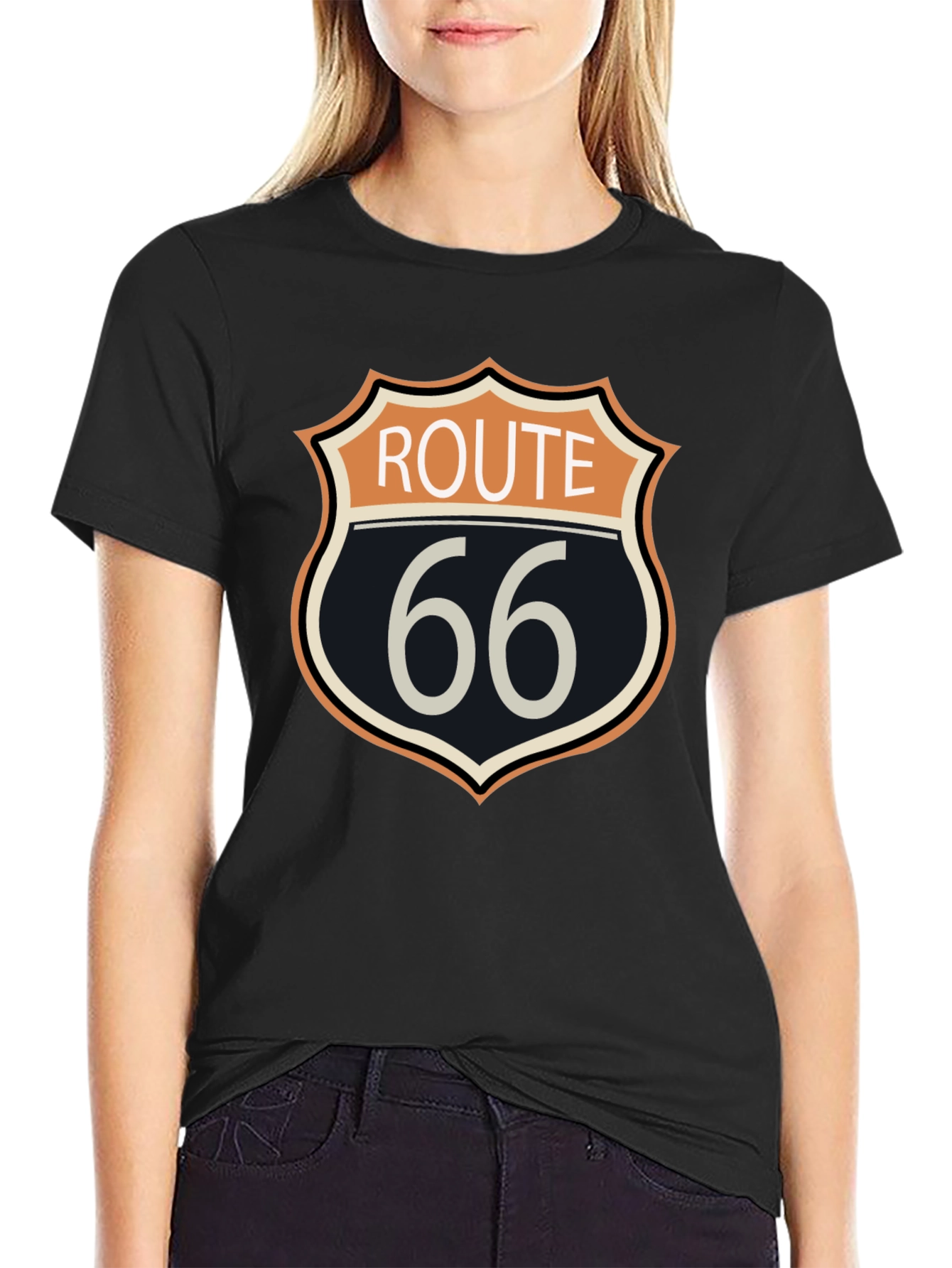 Route 66 Graphic T-Shirt - Classic Americana Design