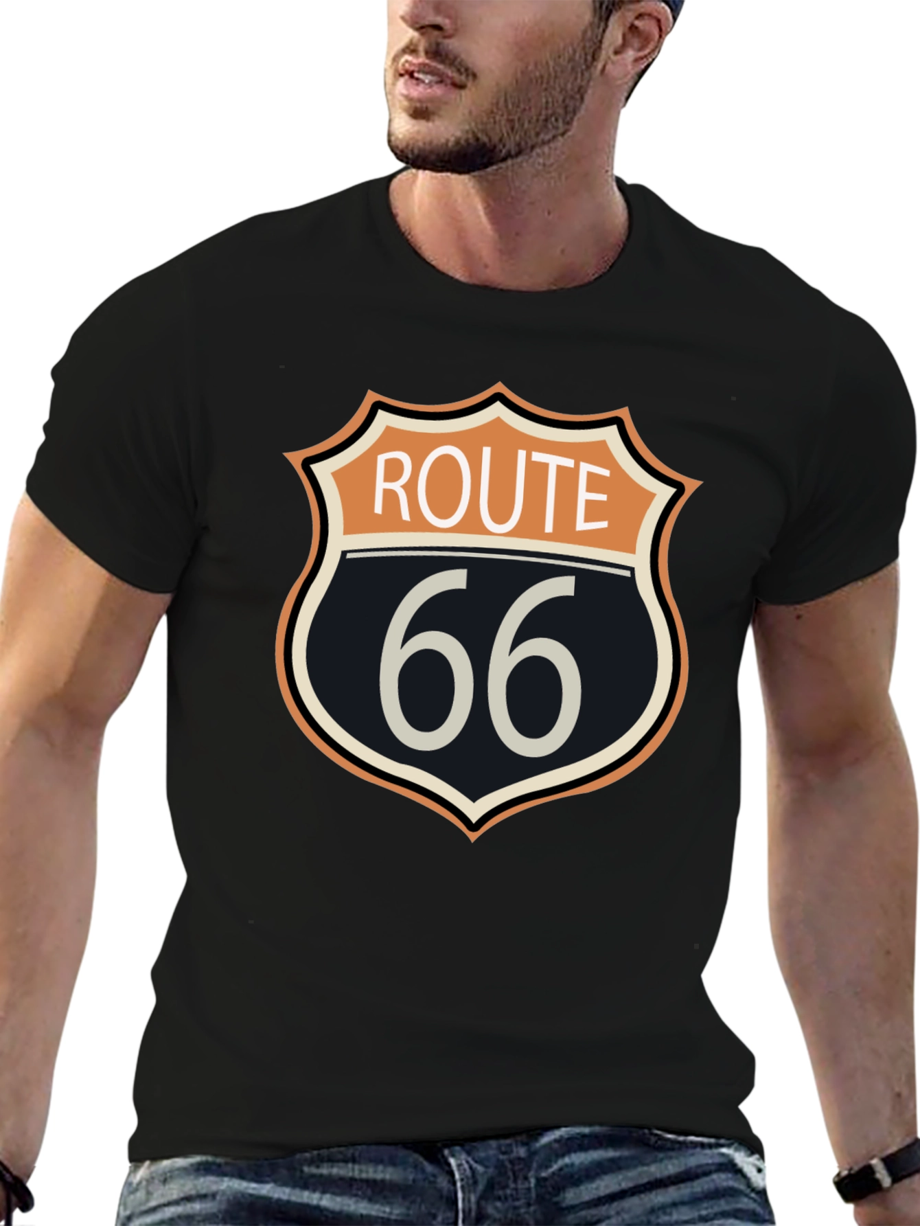 Route 66 Graphic T-Shirt - Classic Americana Design