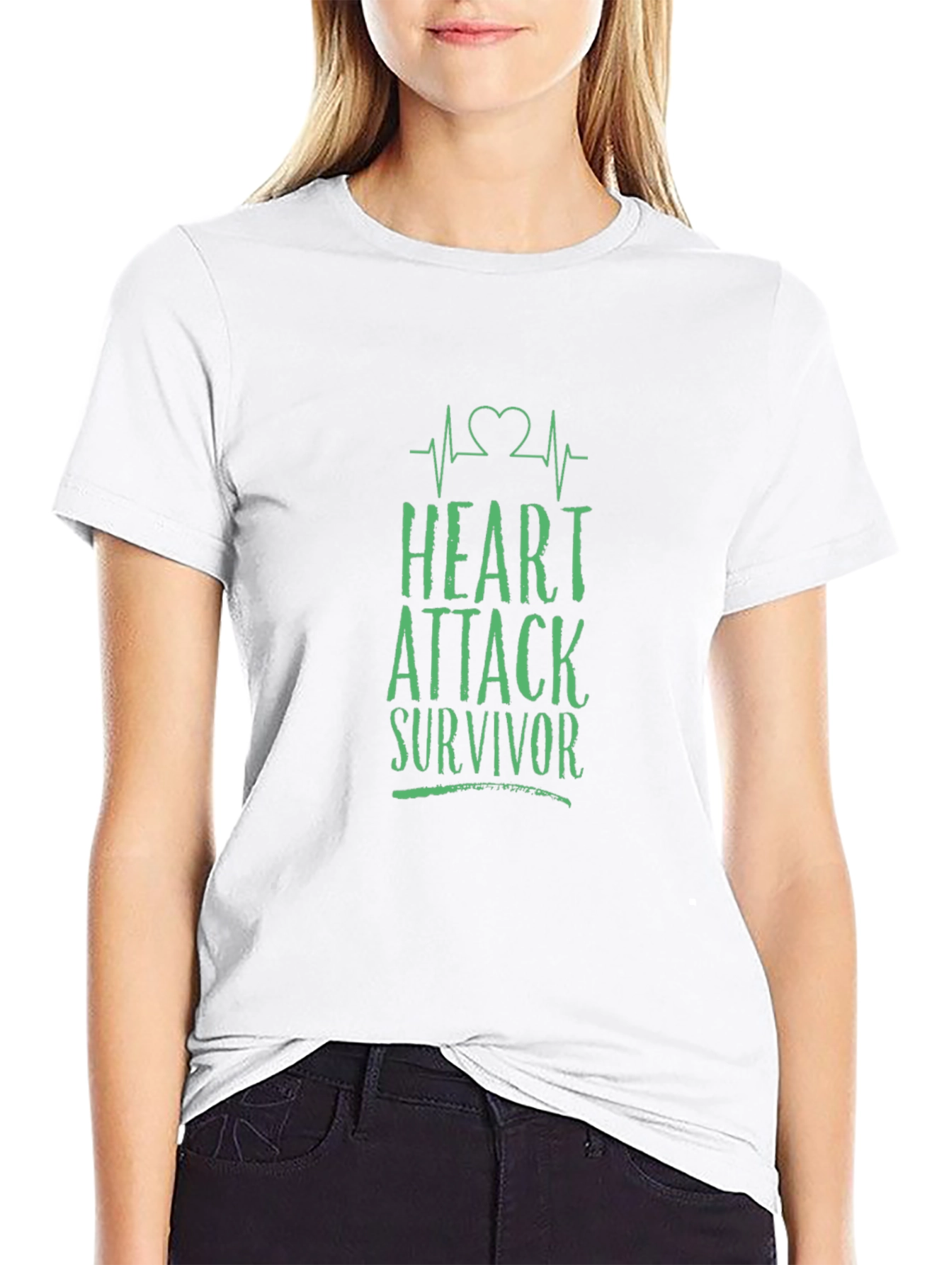 Heart Attack Survivor Graphic Tee - Black Cotton