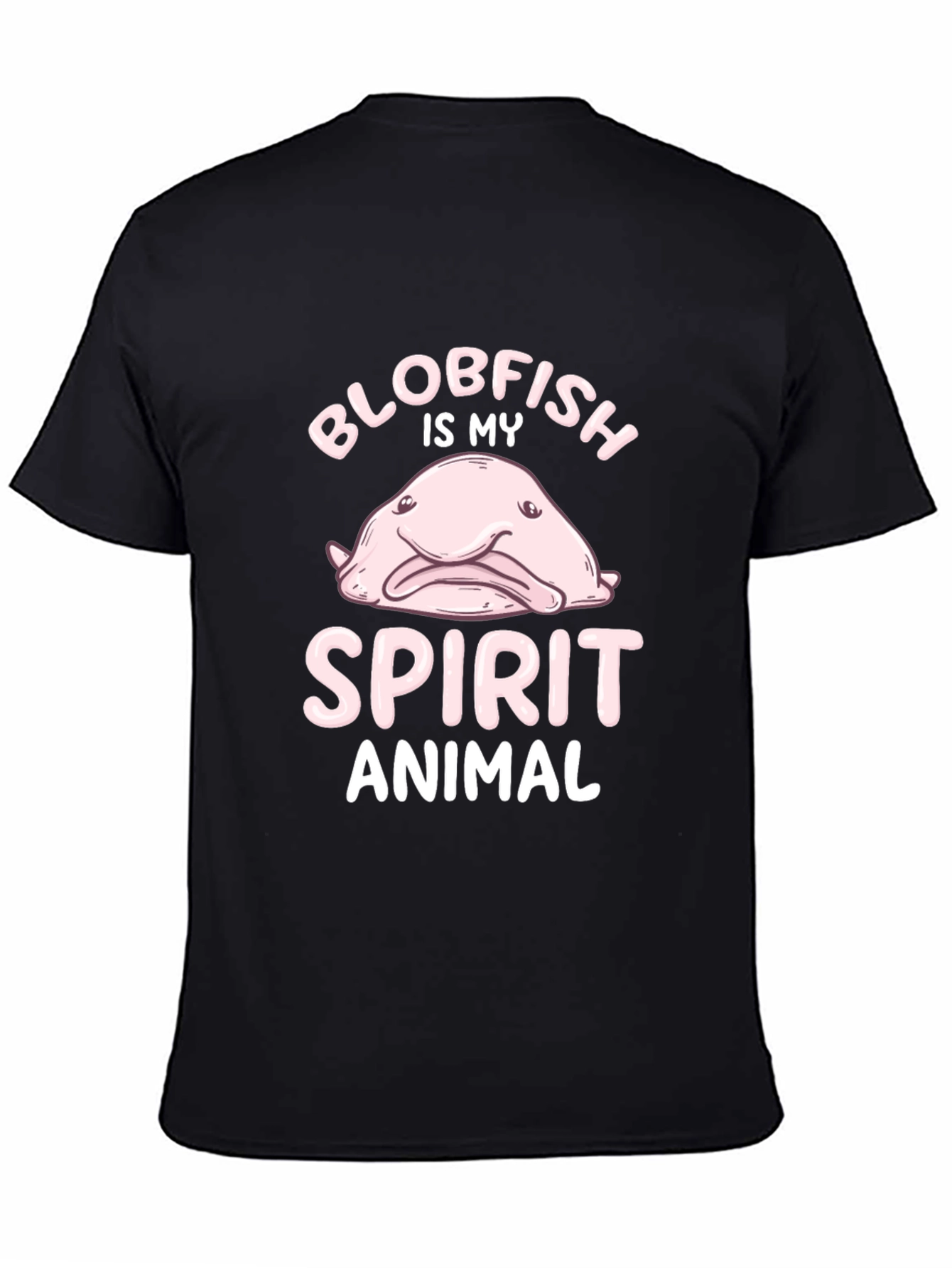 Blobfish Spirit Animal Graphic Tee - Black