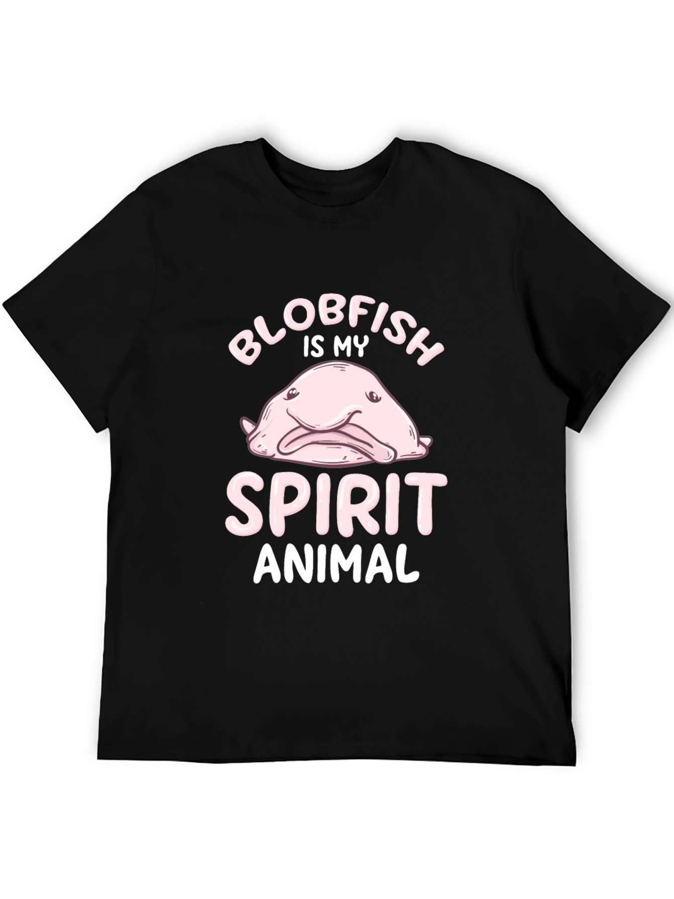 Blobfish Spirit Animal Graphic Tee - Black