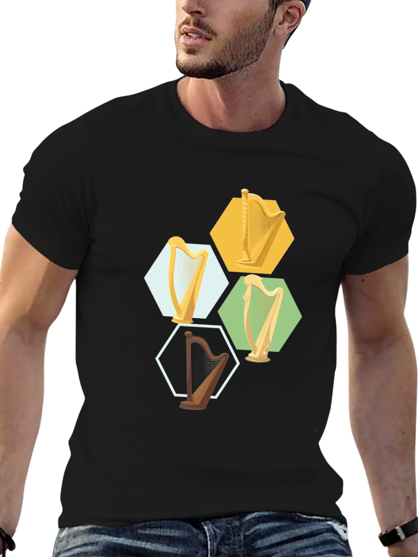 Harp Graphic Tee - Black