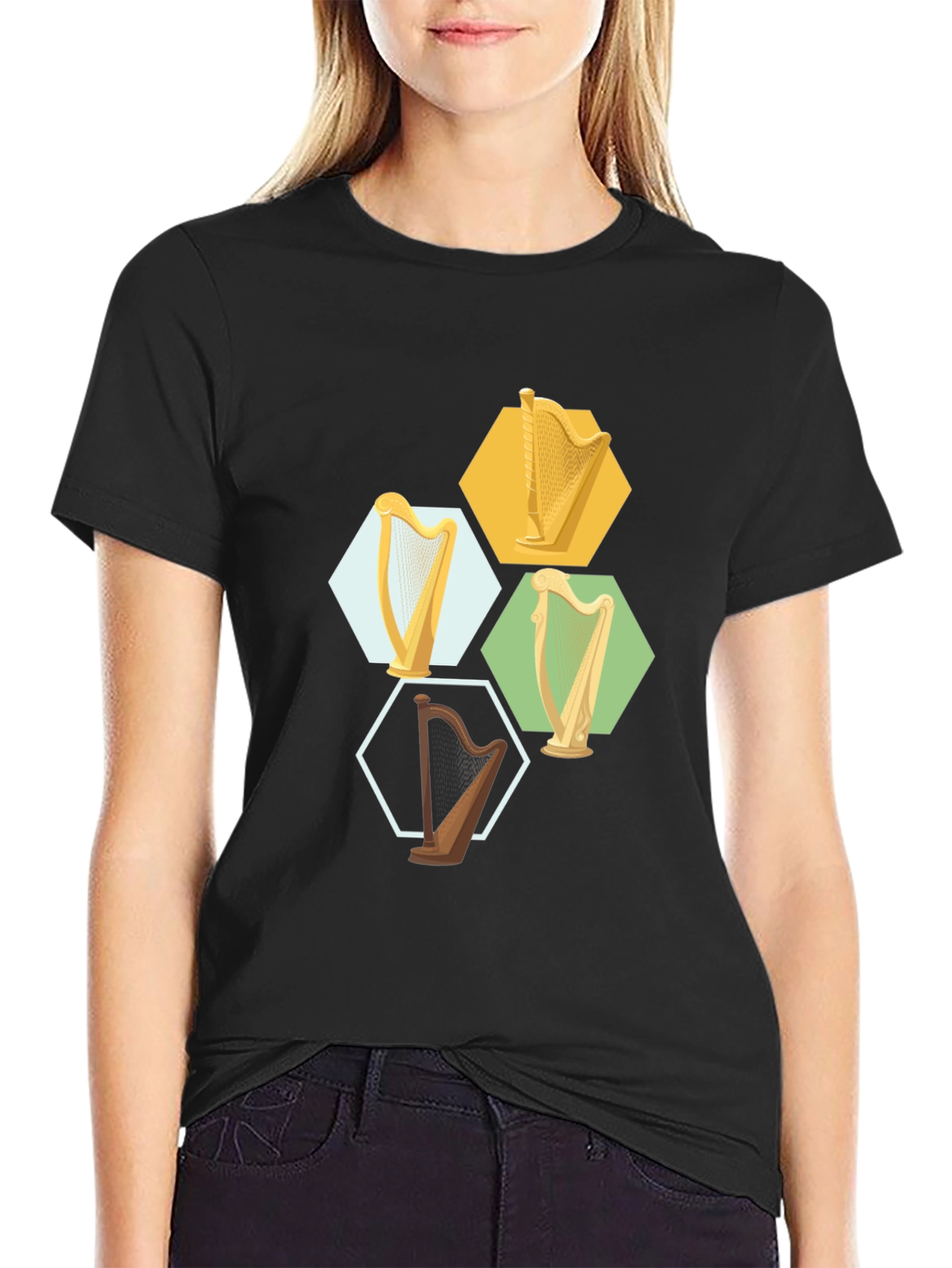 Harp Graphic Tee - Black