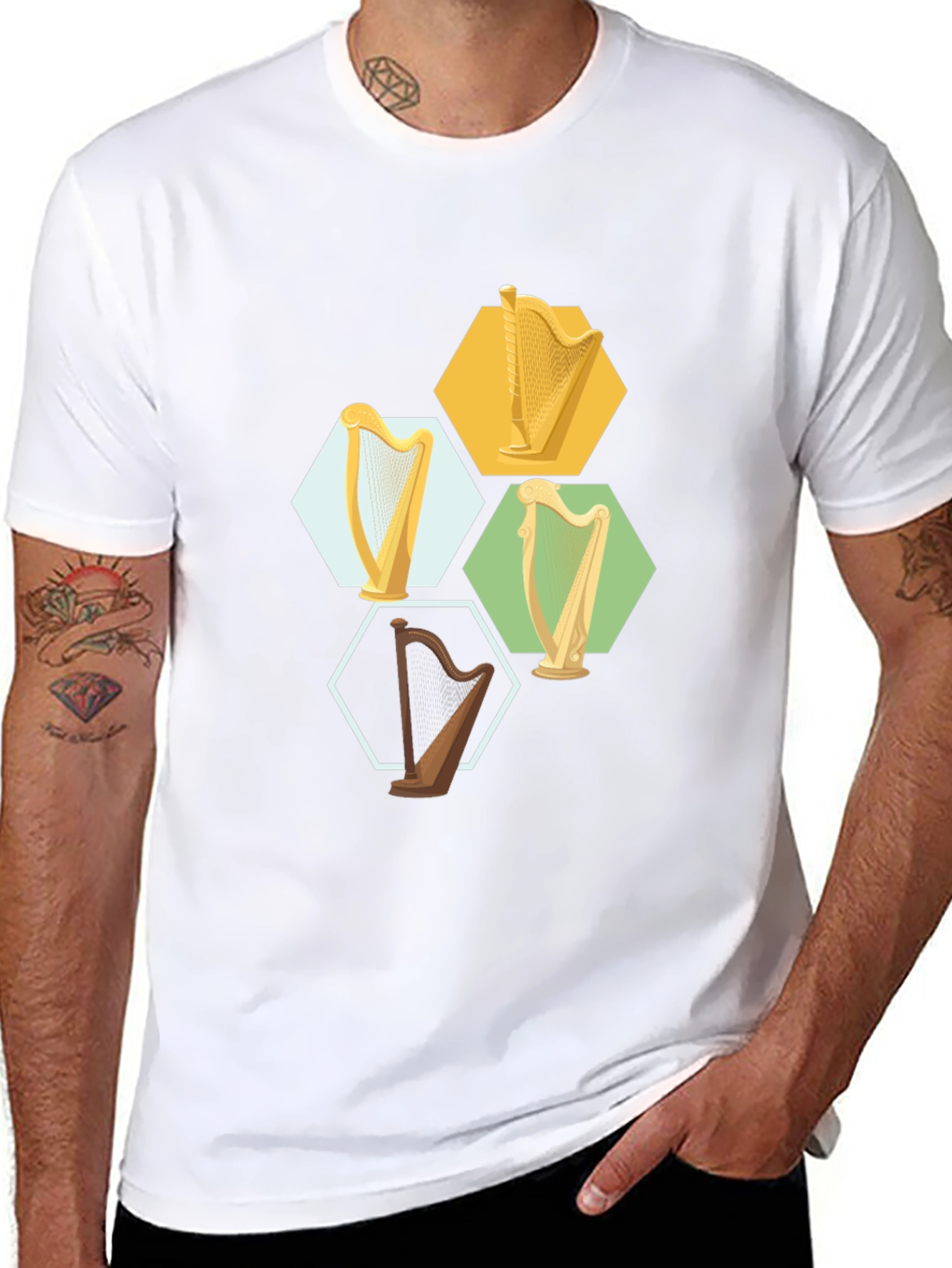 Harp Graphic Tee - Black