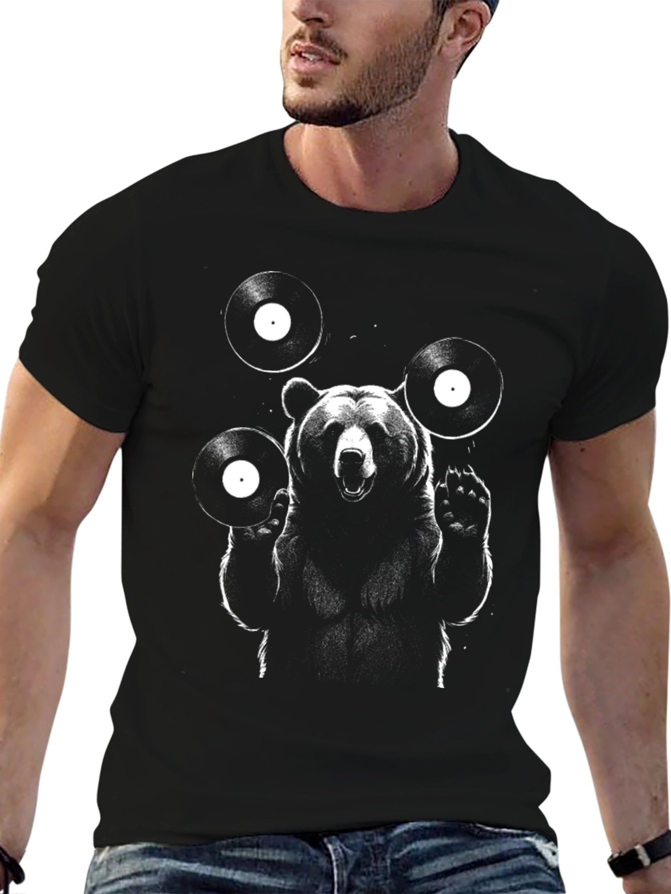Bear DJ Graphic T-Shirt