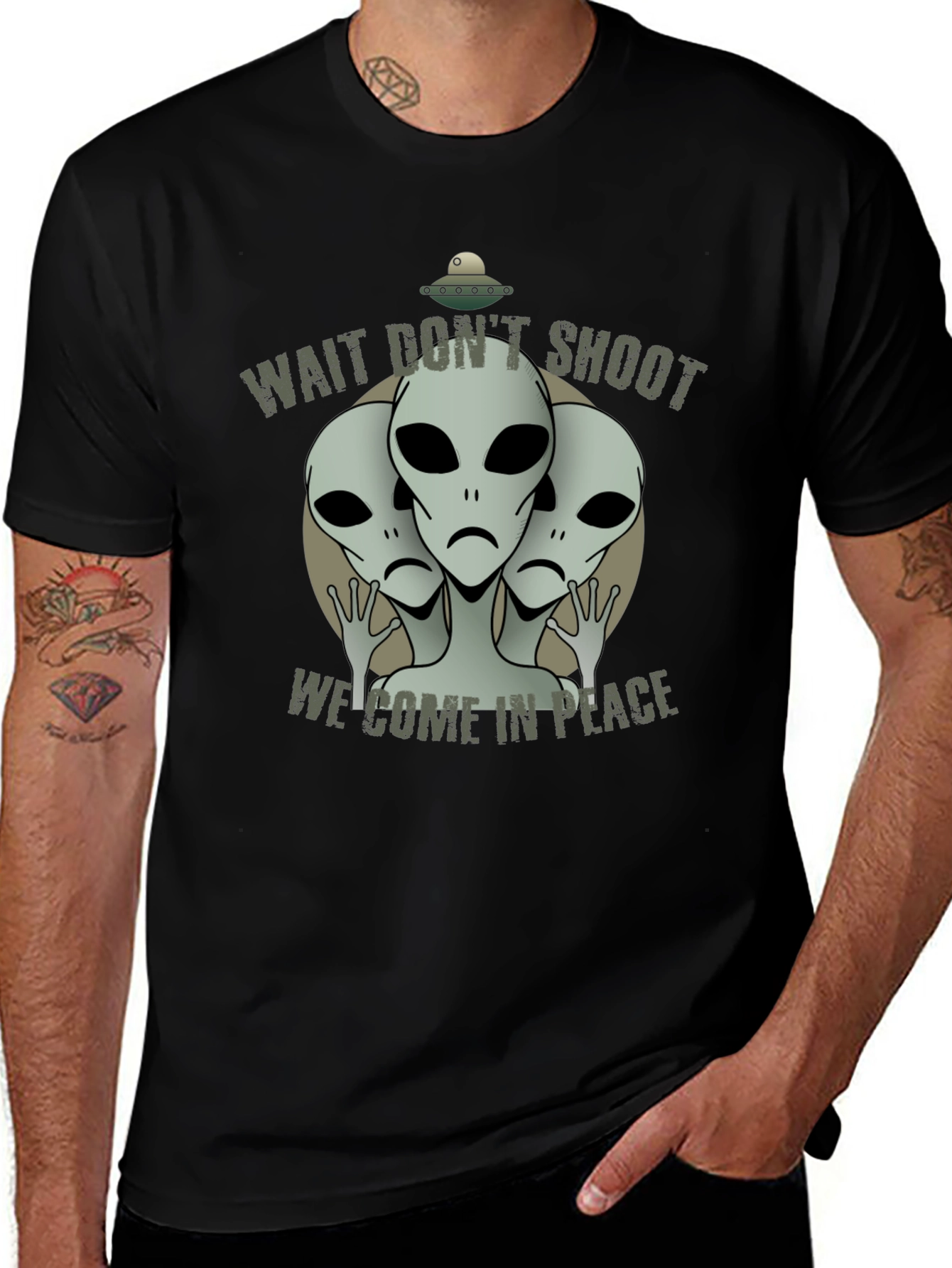 Alien Peace T-Shirt - Wait Dont Shoot!