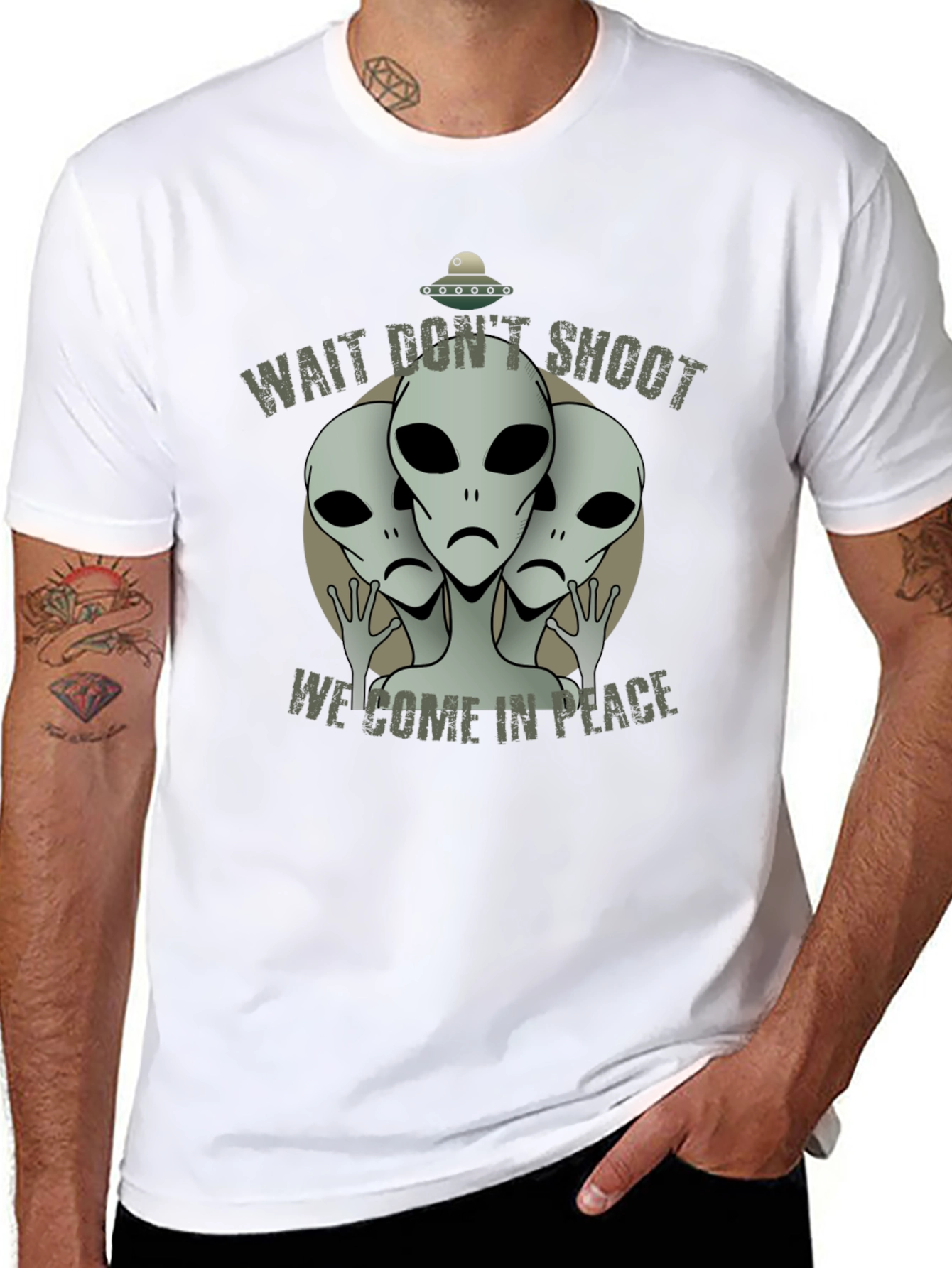 Alien Peace T-Shirt - Wait Dont Shoot!