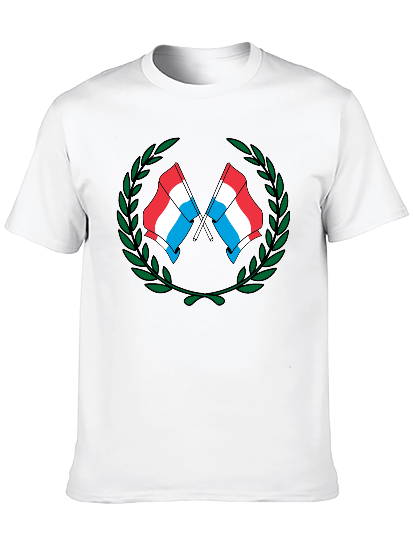 Luxembourg Flag Wreath Graphic T-Shirt