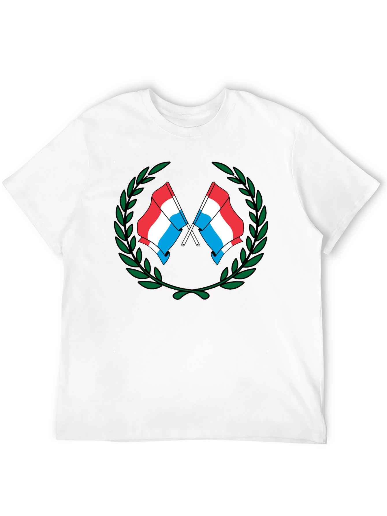 Luxembourg Flag Wreath Graphic T-Shirt