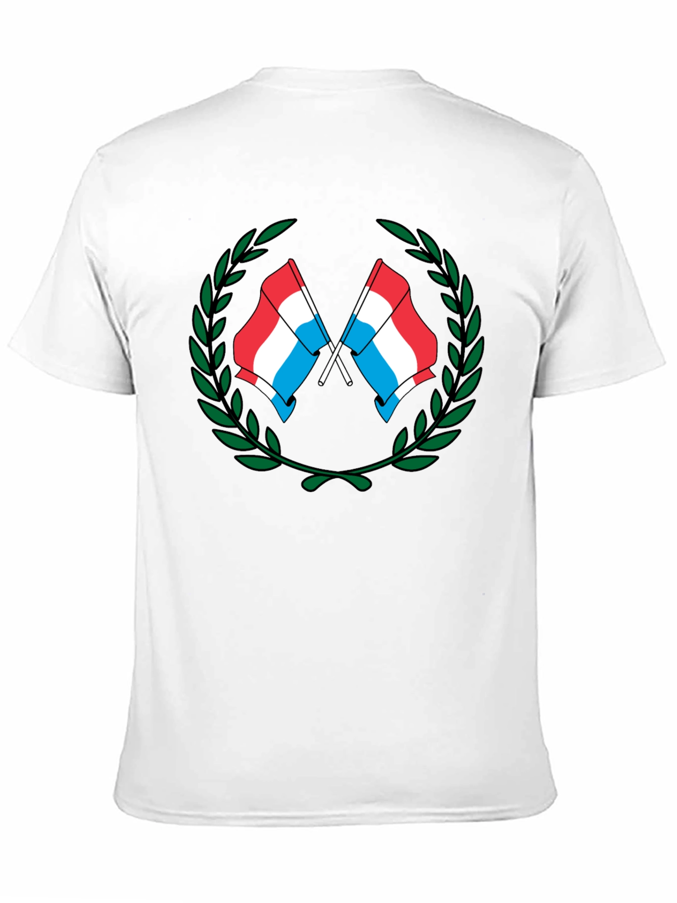 Luxembourg Flag Wreath Graphic T-Shirt