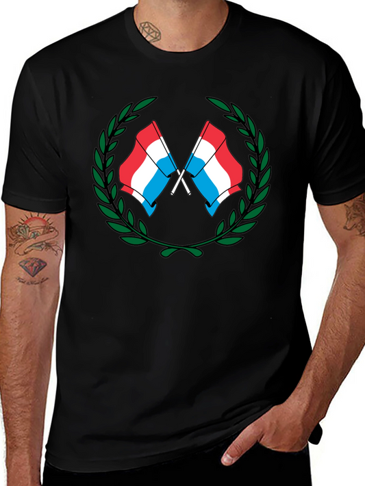 Luxembourg Flag Wreath Graphic T-Shirt