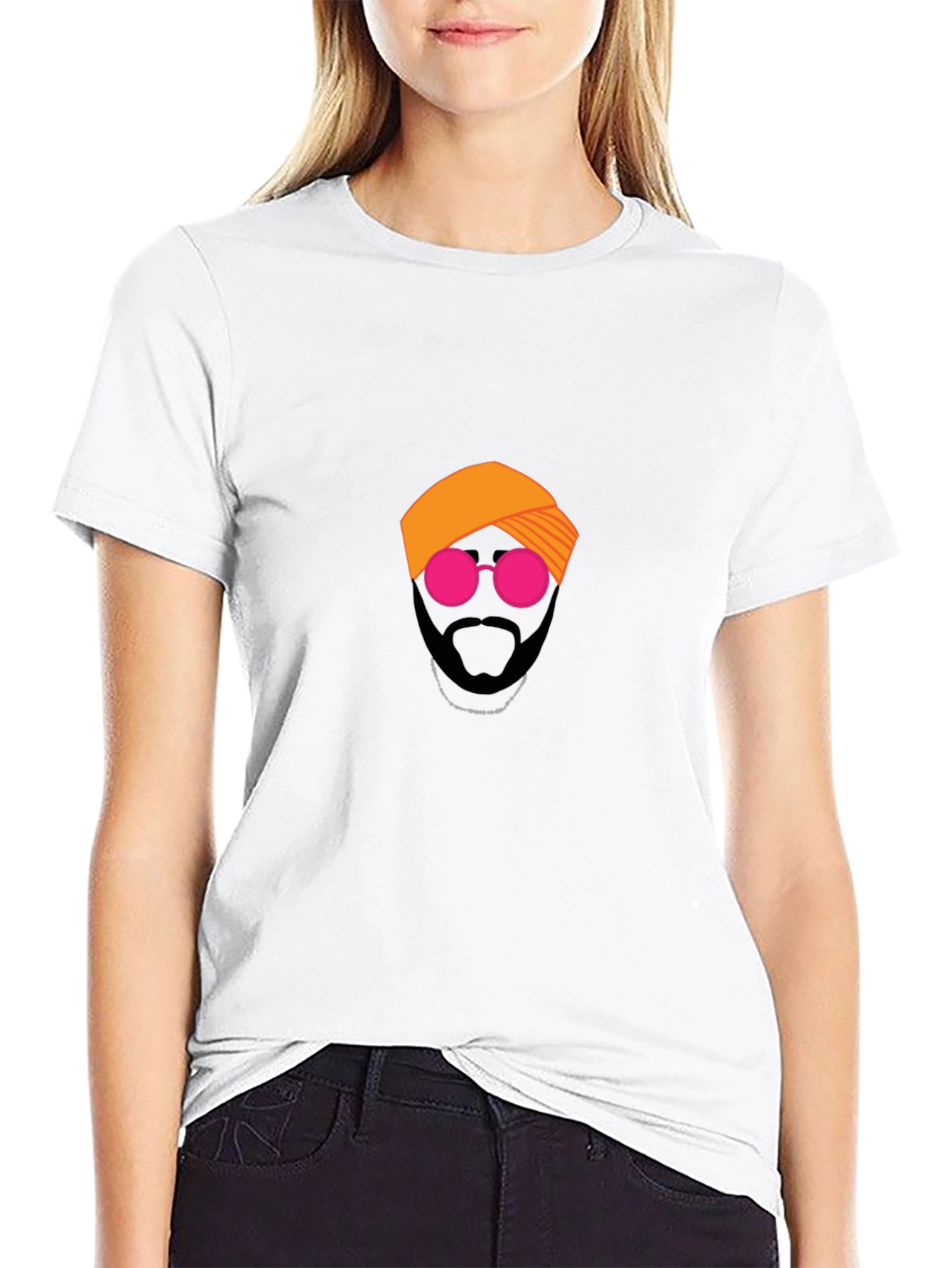Modern T-Shirt with Graphic Face Design