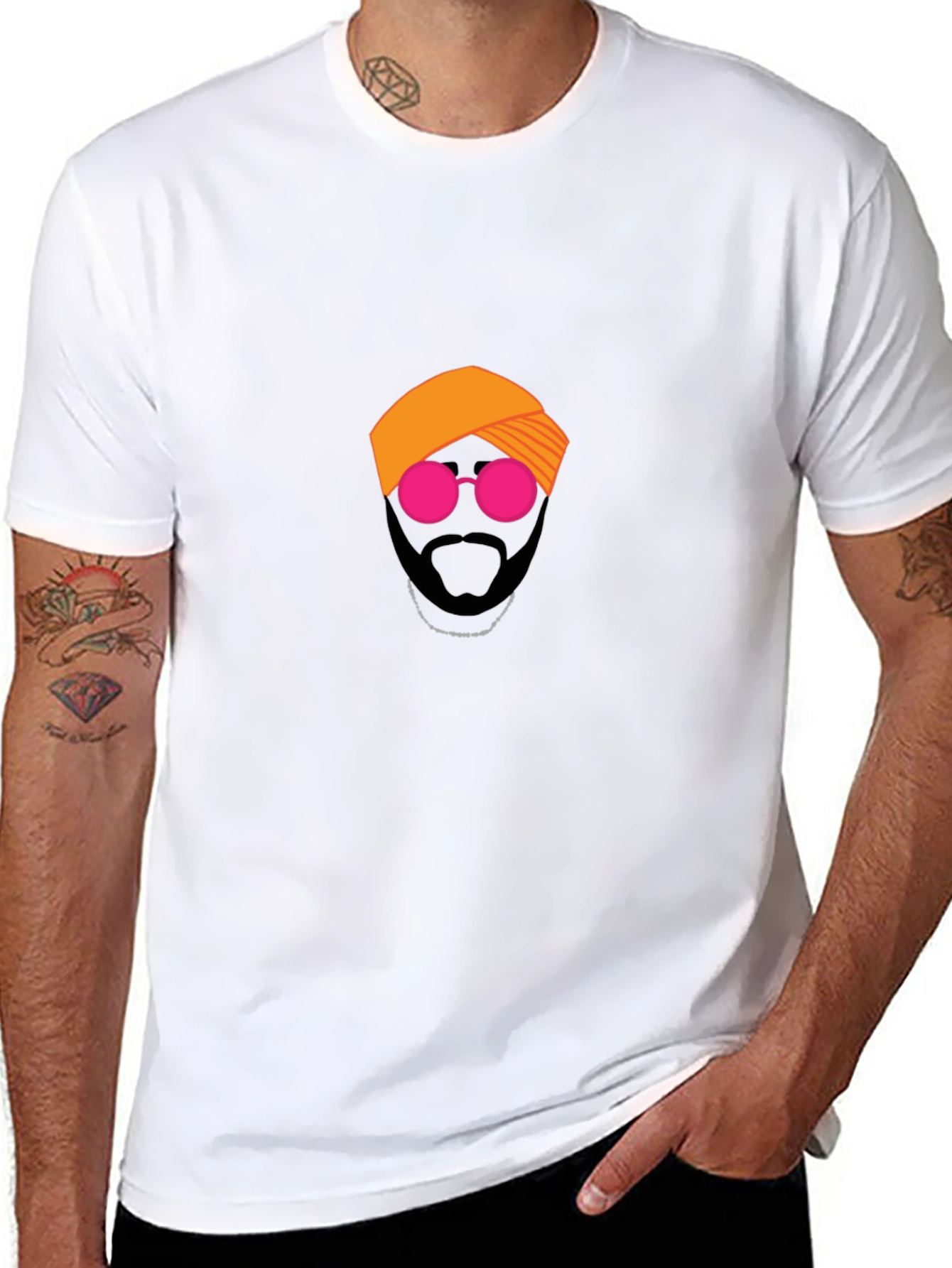 Modern T-Shirt with Graphic Face Design