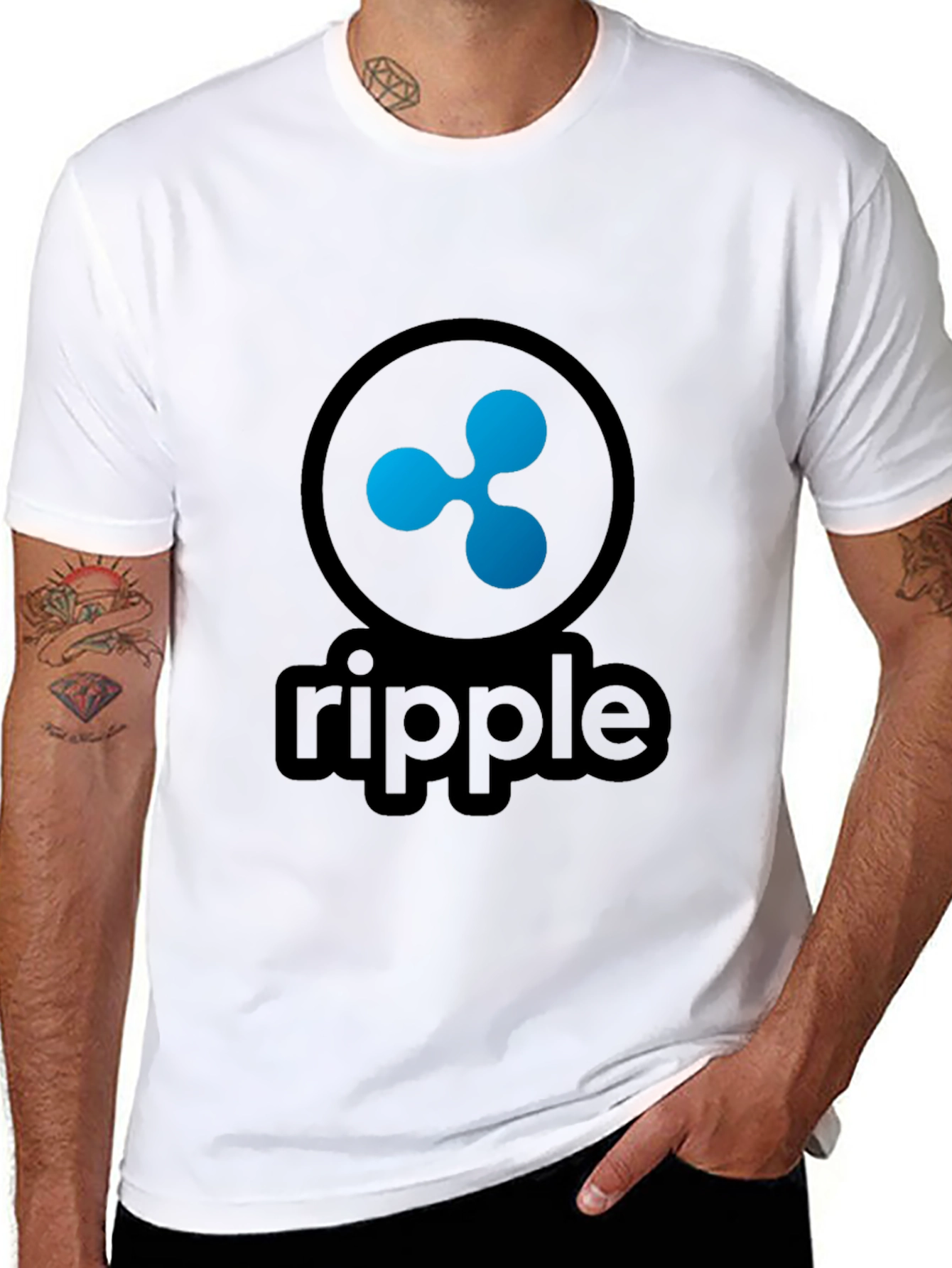 Ripple Crypto Black T-Shirt