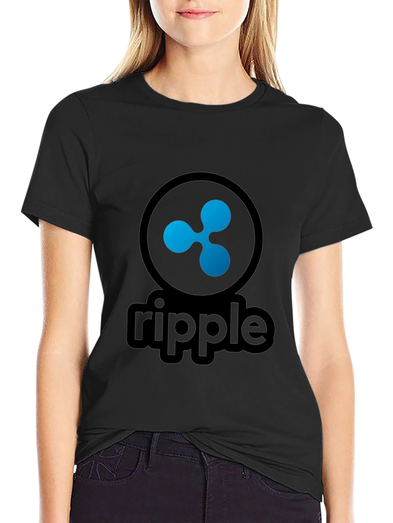 Ripple Crypto Black T-Shirt
