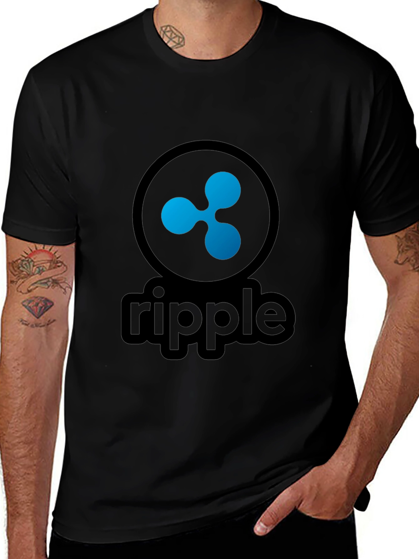 Ripple Crypto Black T-Shirt
