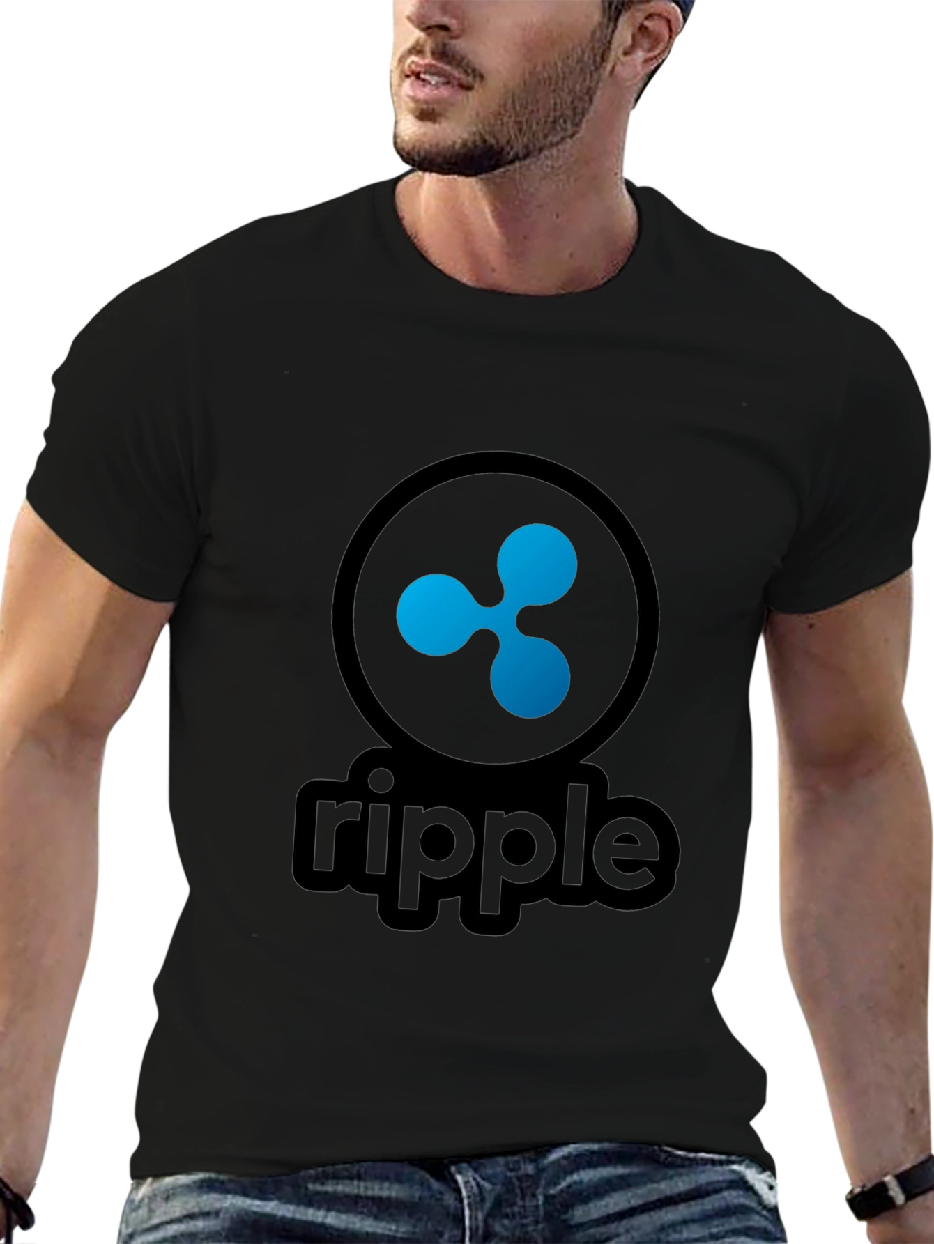Ripple Crypto Black T-Shirt