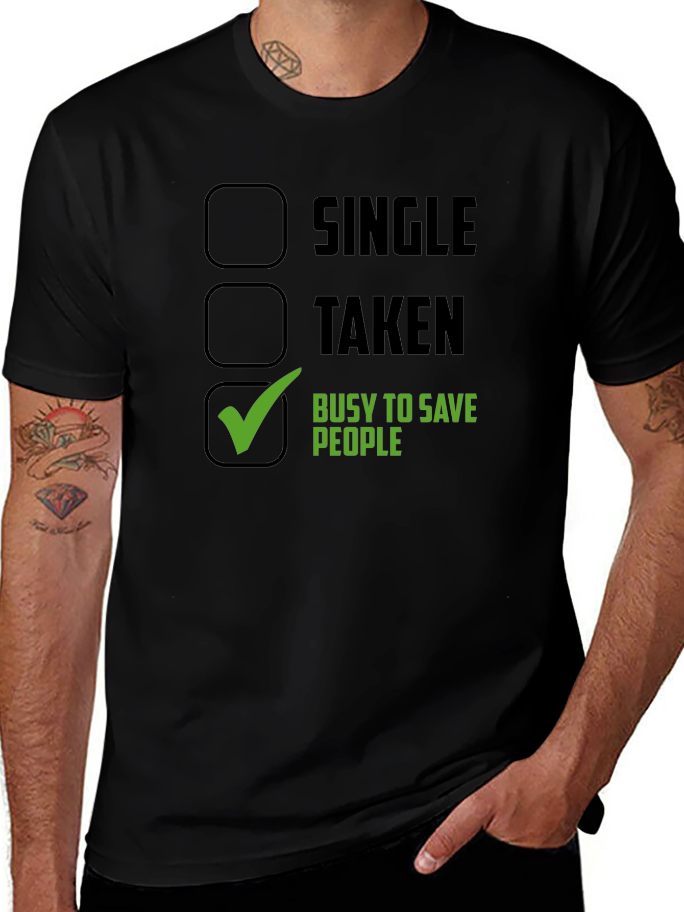 Busy Saving People T-Shirt - Novelty Graphic Tee