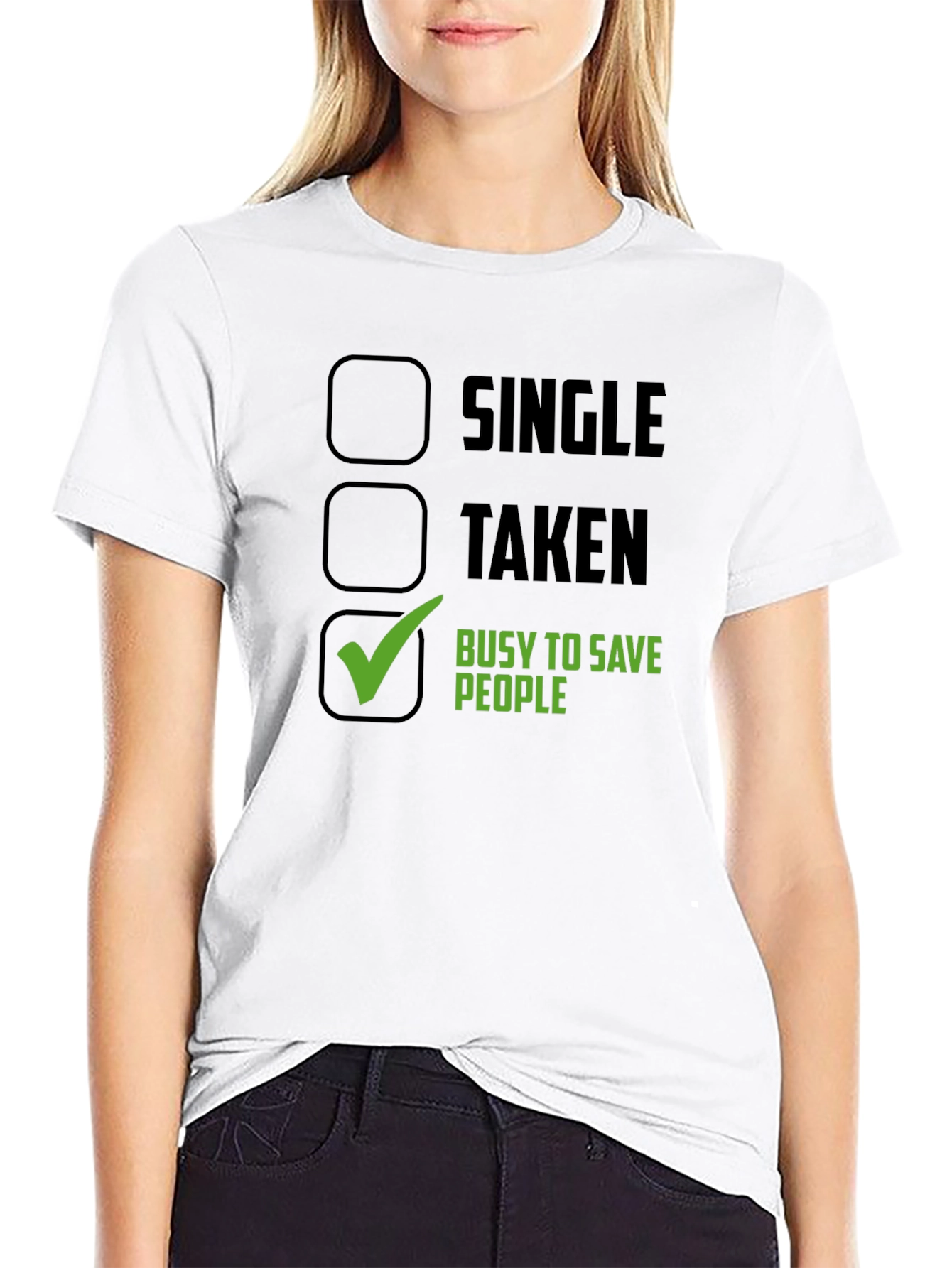 Busy Saving People T-Shirt - Novelty Graphic Tee