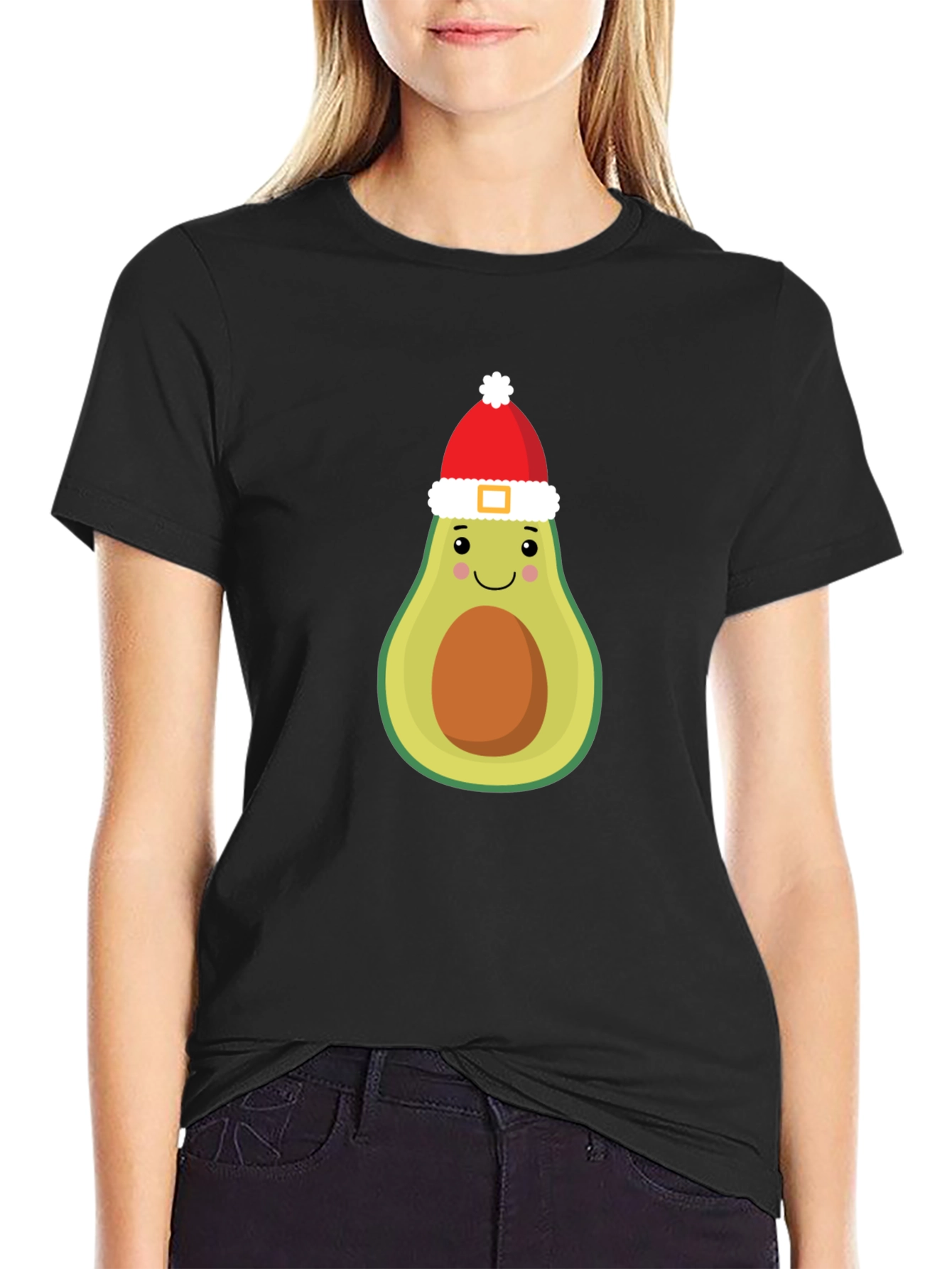 Festive Avocado Santa T-Shirt