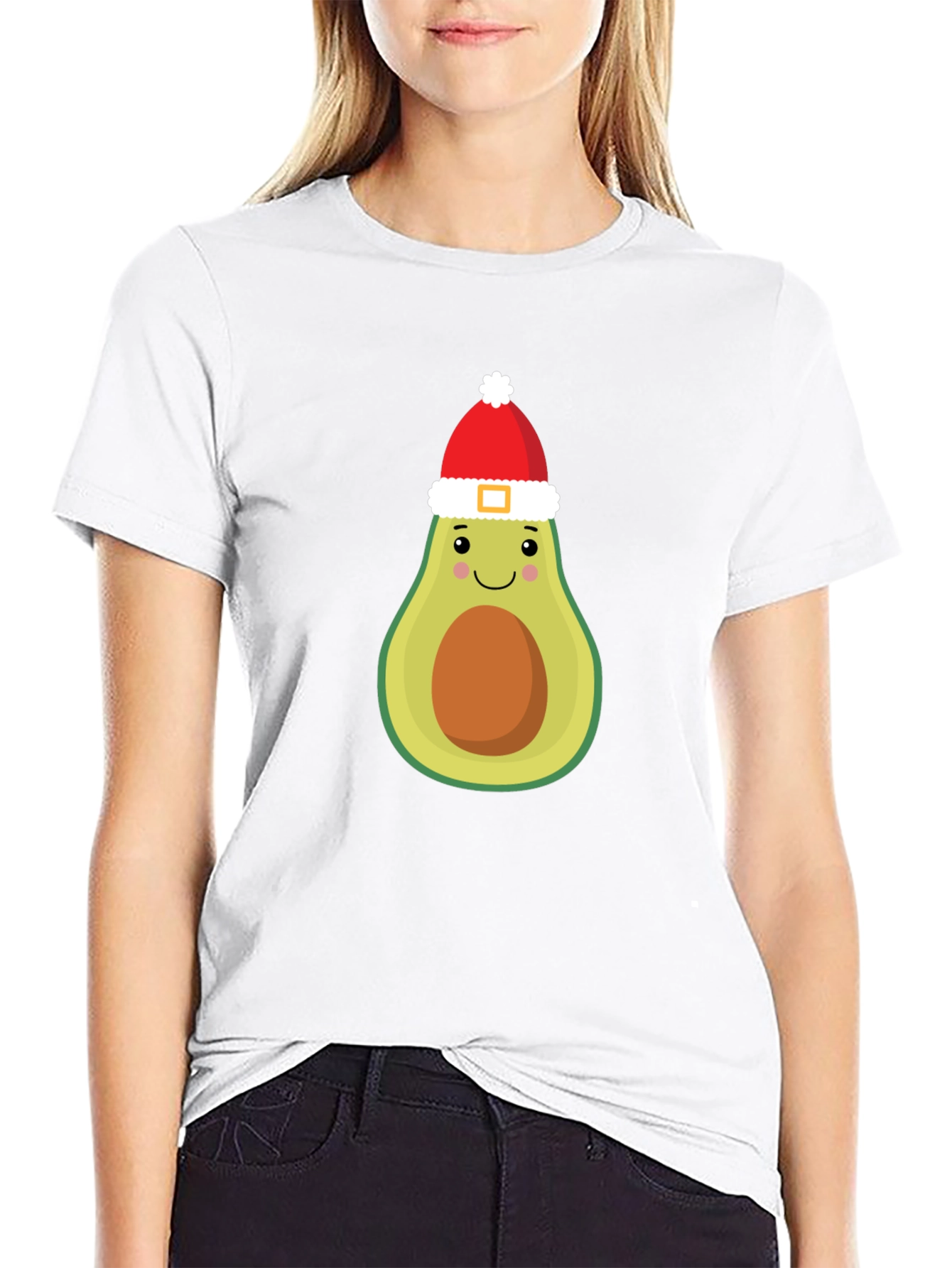 Festive Avocado Santa T-Shirt