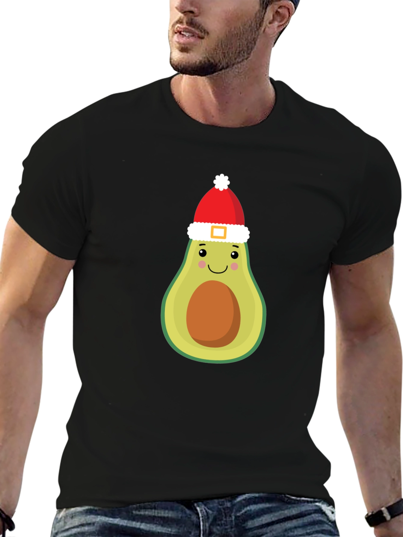 Festive Avocado Santa T-Shirt