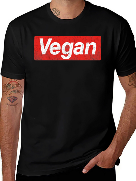 Vegan Logo T-Shirt - Soft Cotton Blend Casual Tee