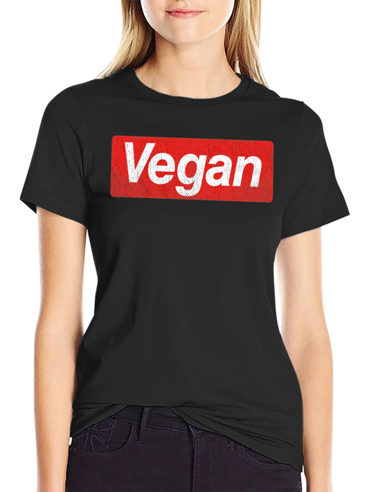 Vegan Logo T-Shirt - Soft Cotton Blend Casual Tee