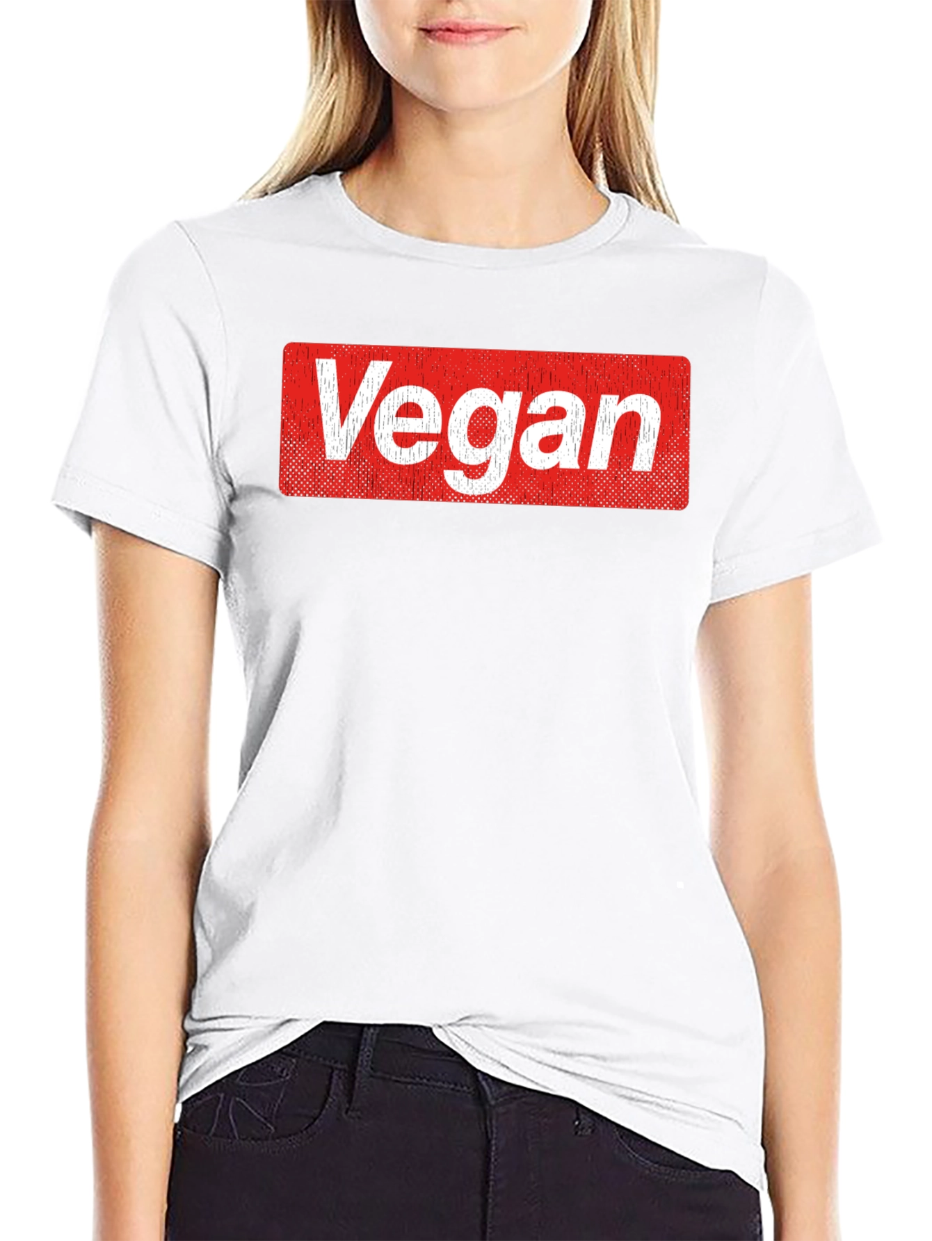 Vegan Logo T-Shirt - Soft Cotton Blend Casual Tee