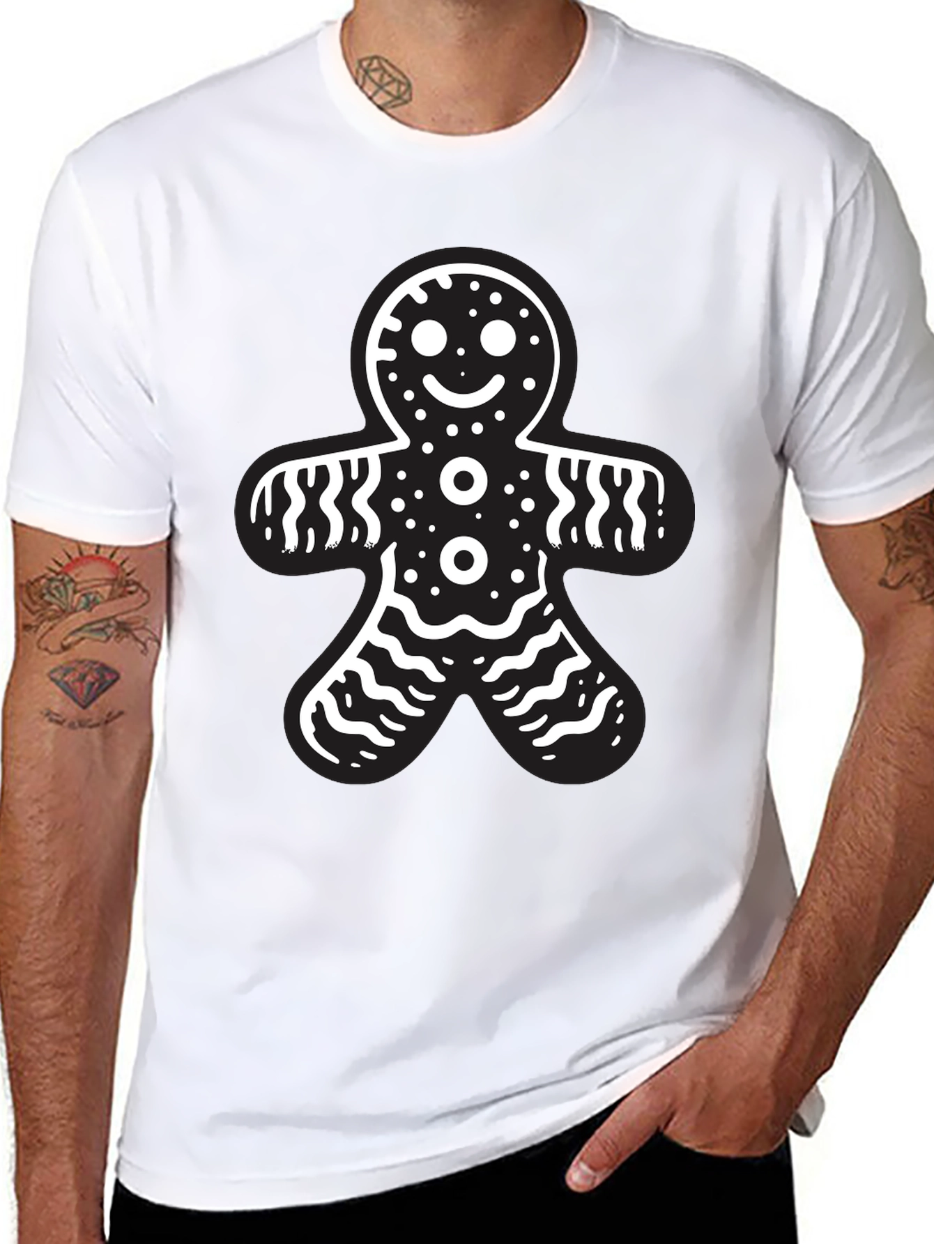 Gingerbread Man Graphic Tee - Holiday Fun