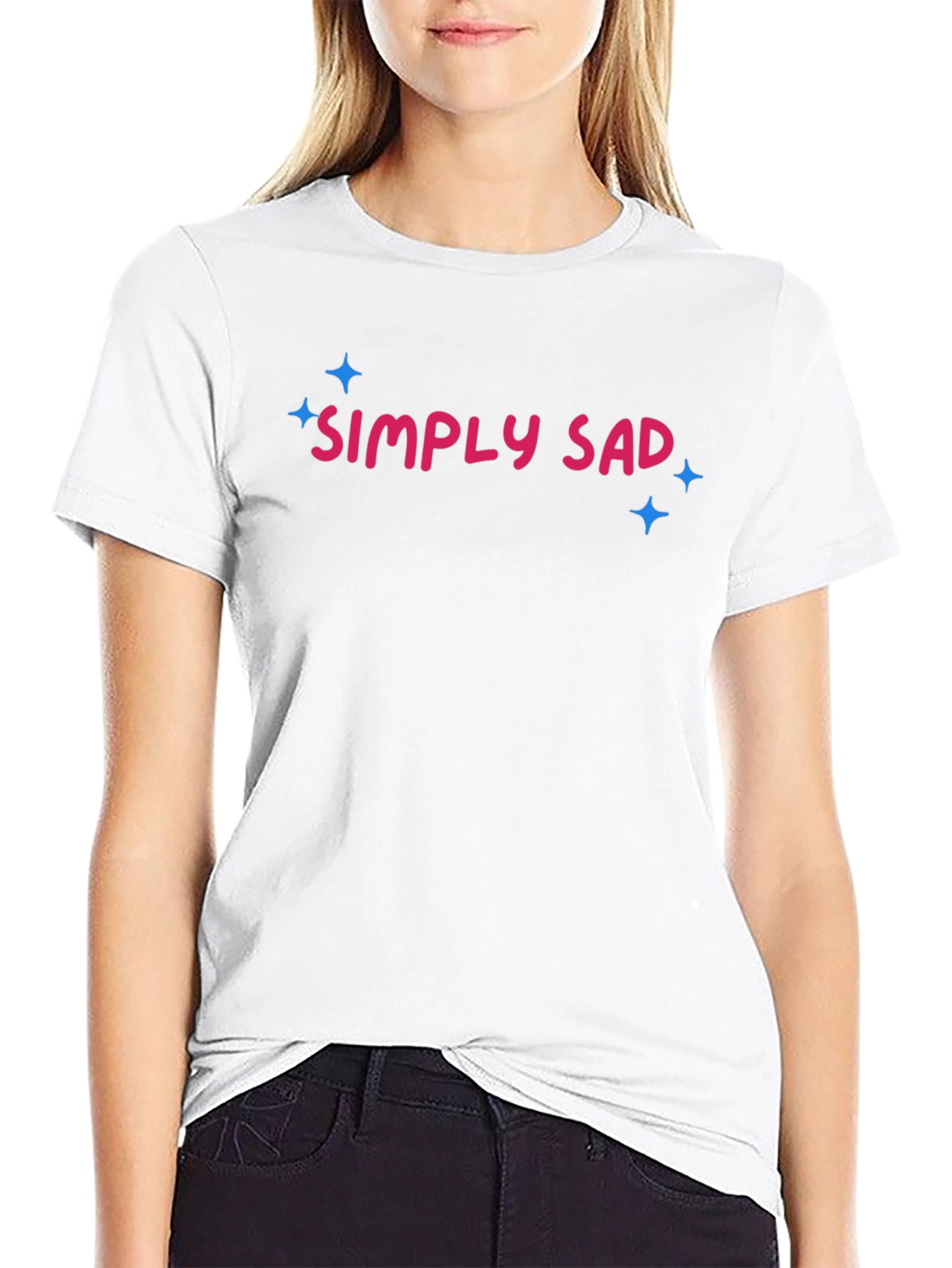 Simply Sad Graphic Tee - Mens Black T-Shirt