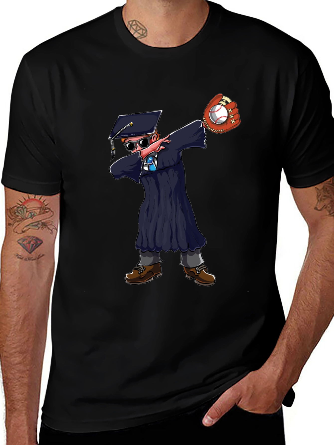 Graduate Baseball Dabbing T-Shirt