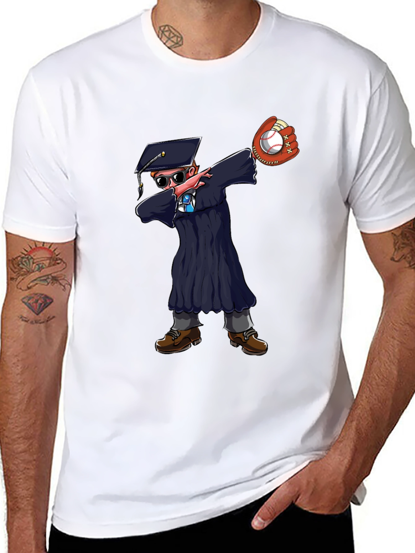 Graduate Baseball Dabbing T-Shirt