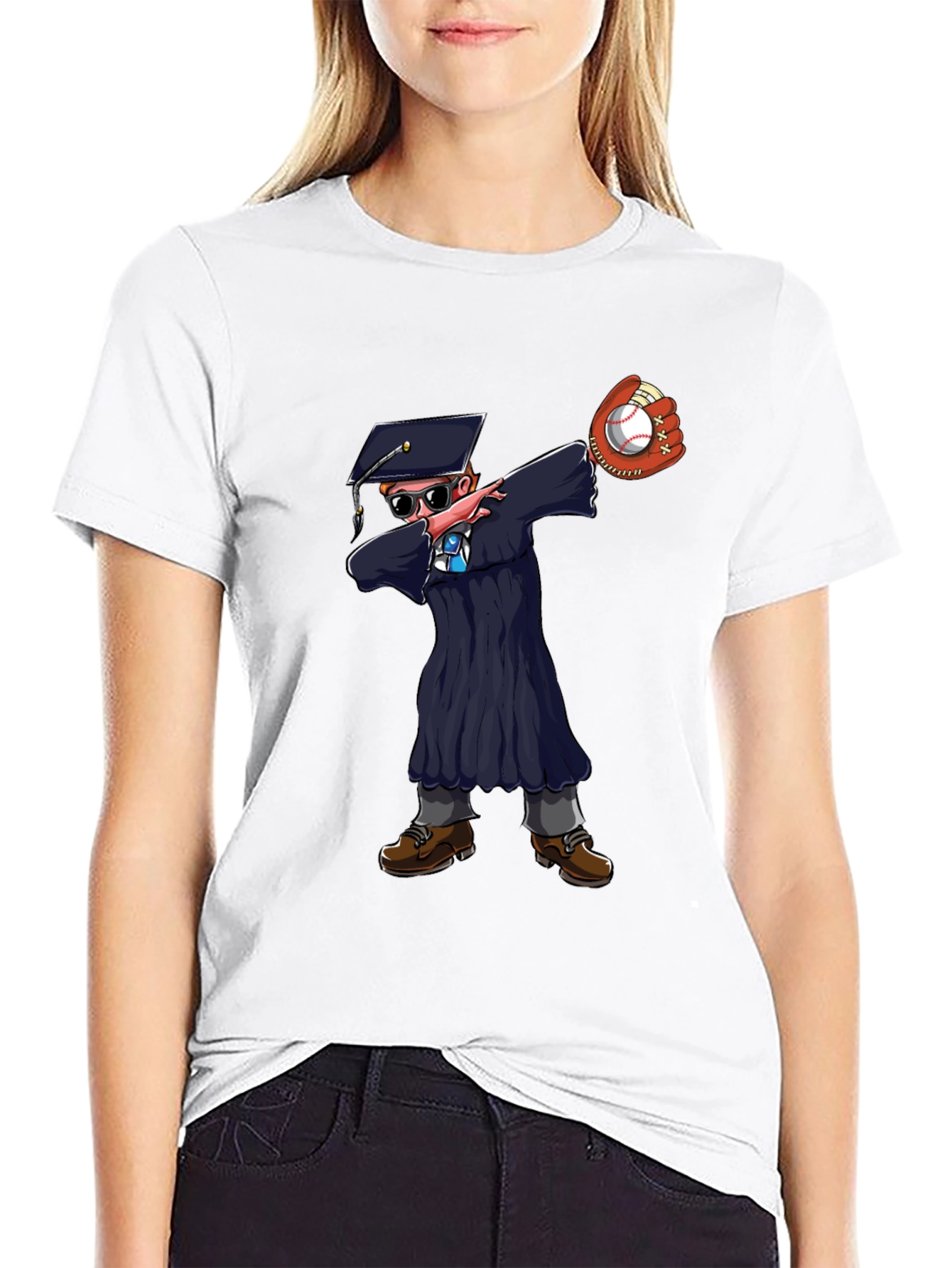 Graduate Baseball Dabbing T-Shirt
