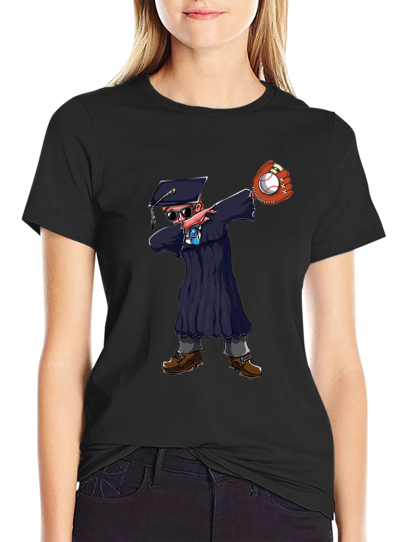 Graduate Baseball Dabbing T-Shirt