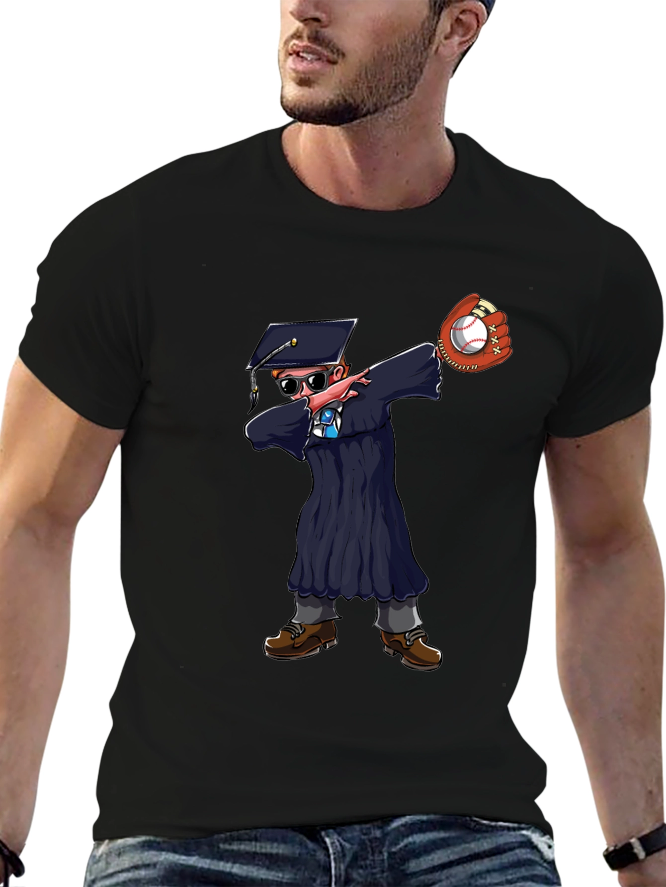 Graduate Baseball Dabbing T-Shirt