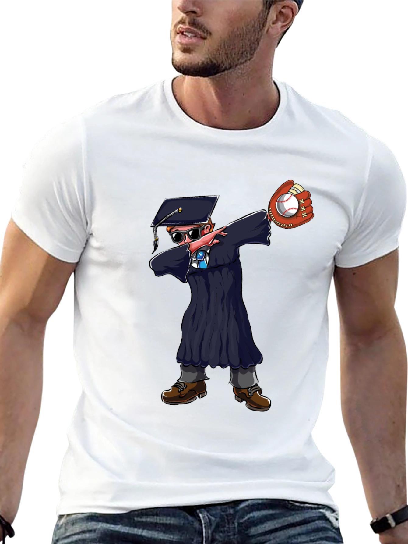 Graduate Baseball Dabbing T-Shirt