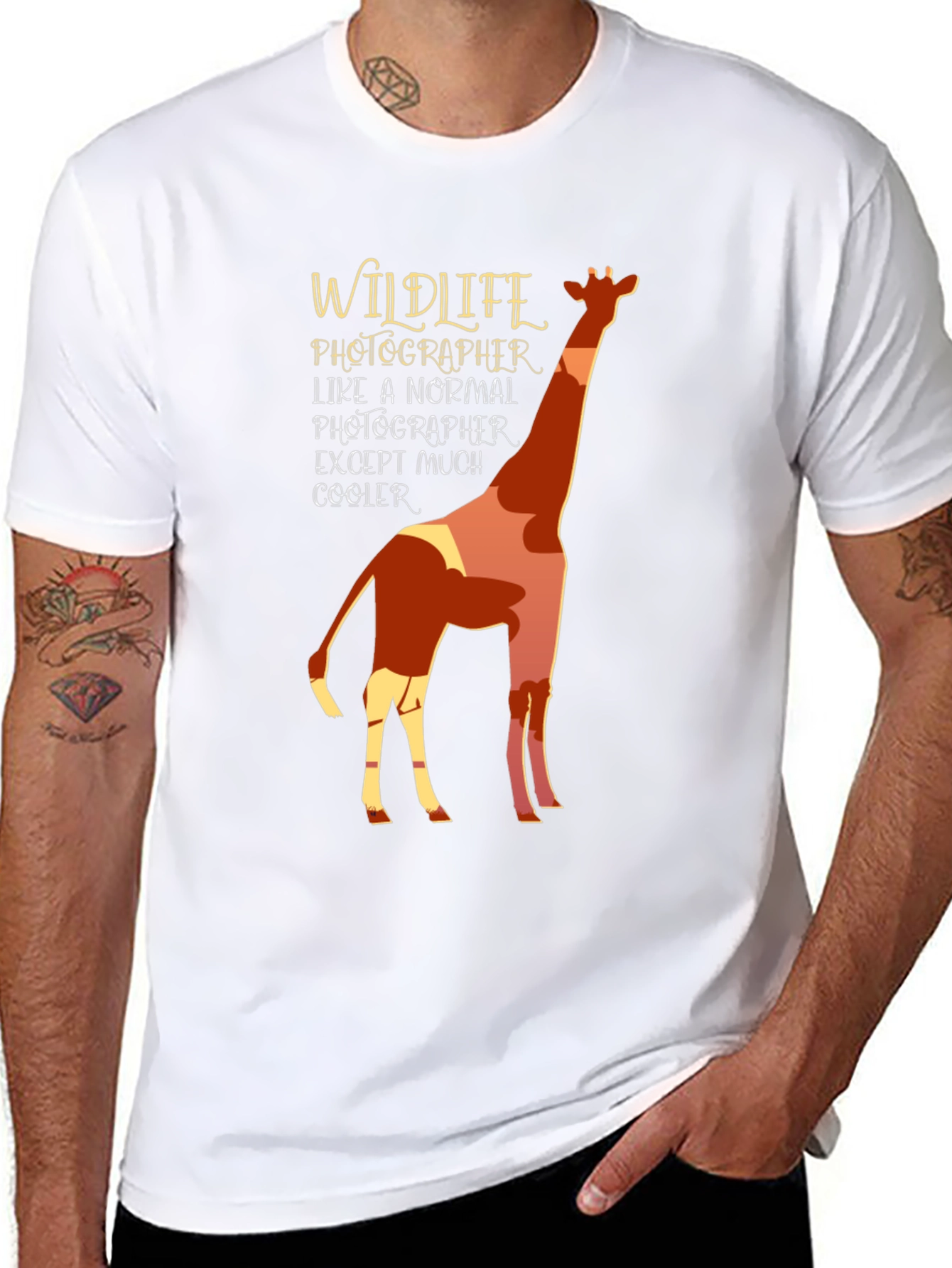 Wildlife Photographer Giraffe Graphic Tee