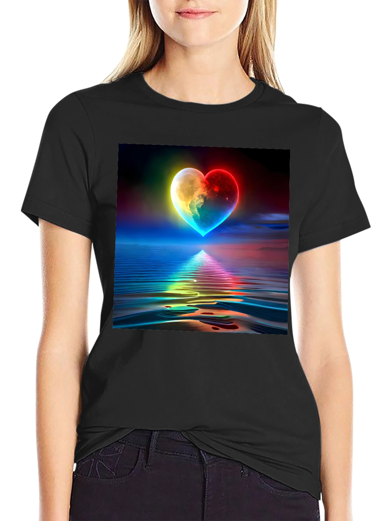 Heart Over Water Graphic Tee