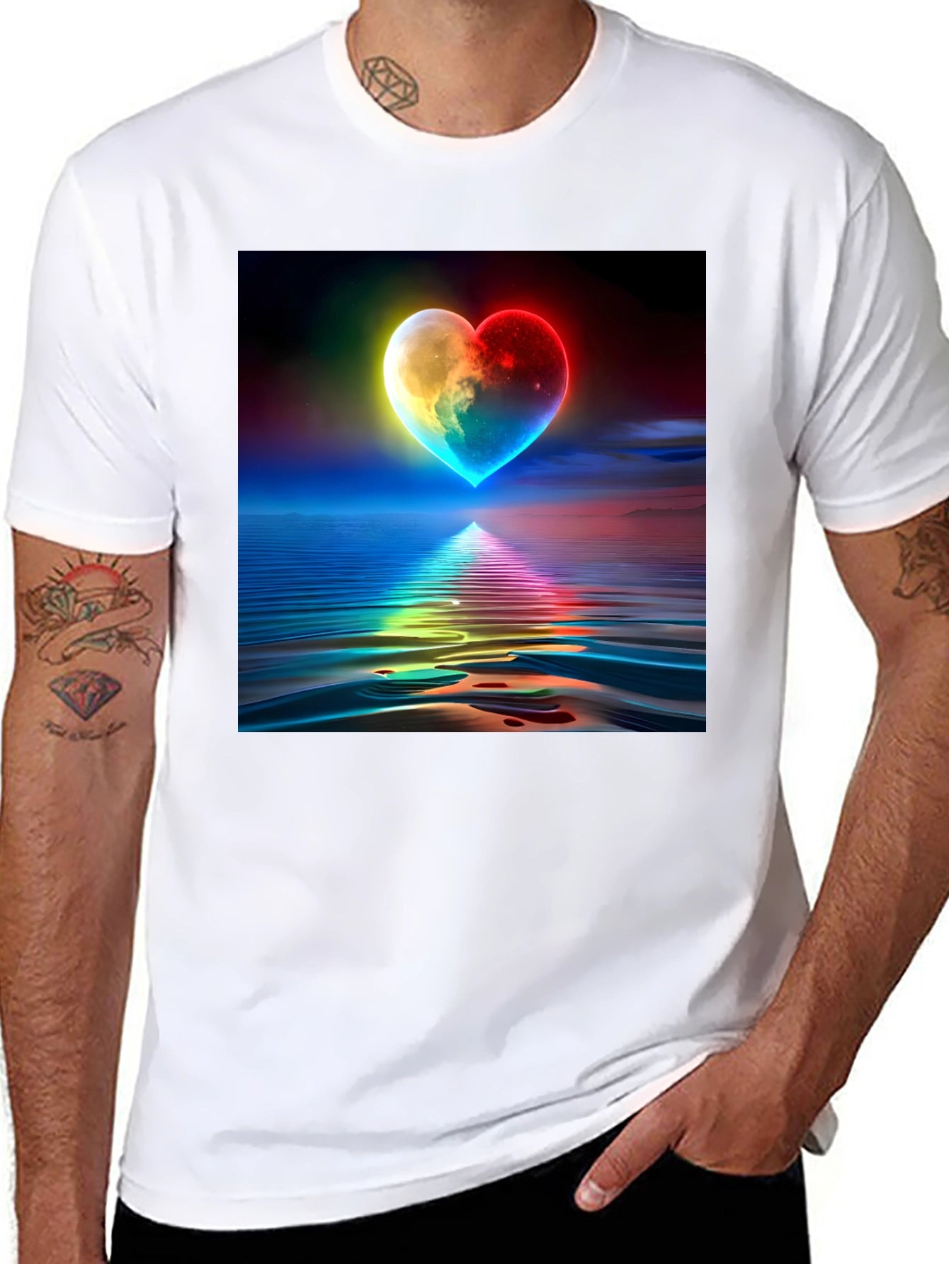 Heart Over Water Graphic Tee
