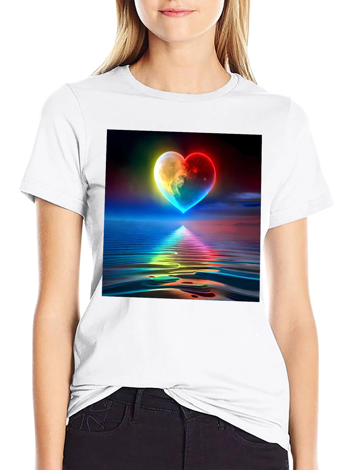 Heart Over Water Graphic Tee