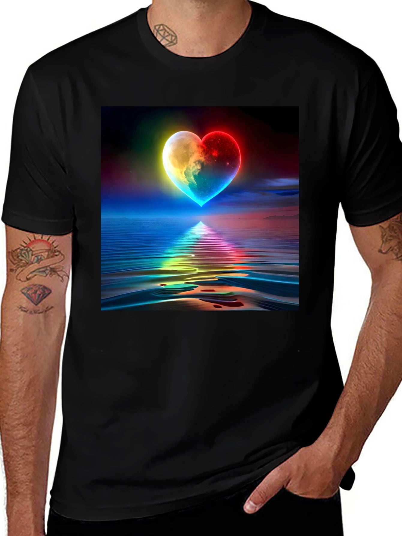 Heart Over Water Graphic Tee